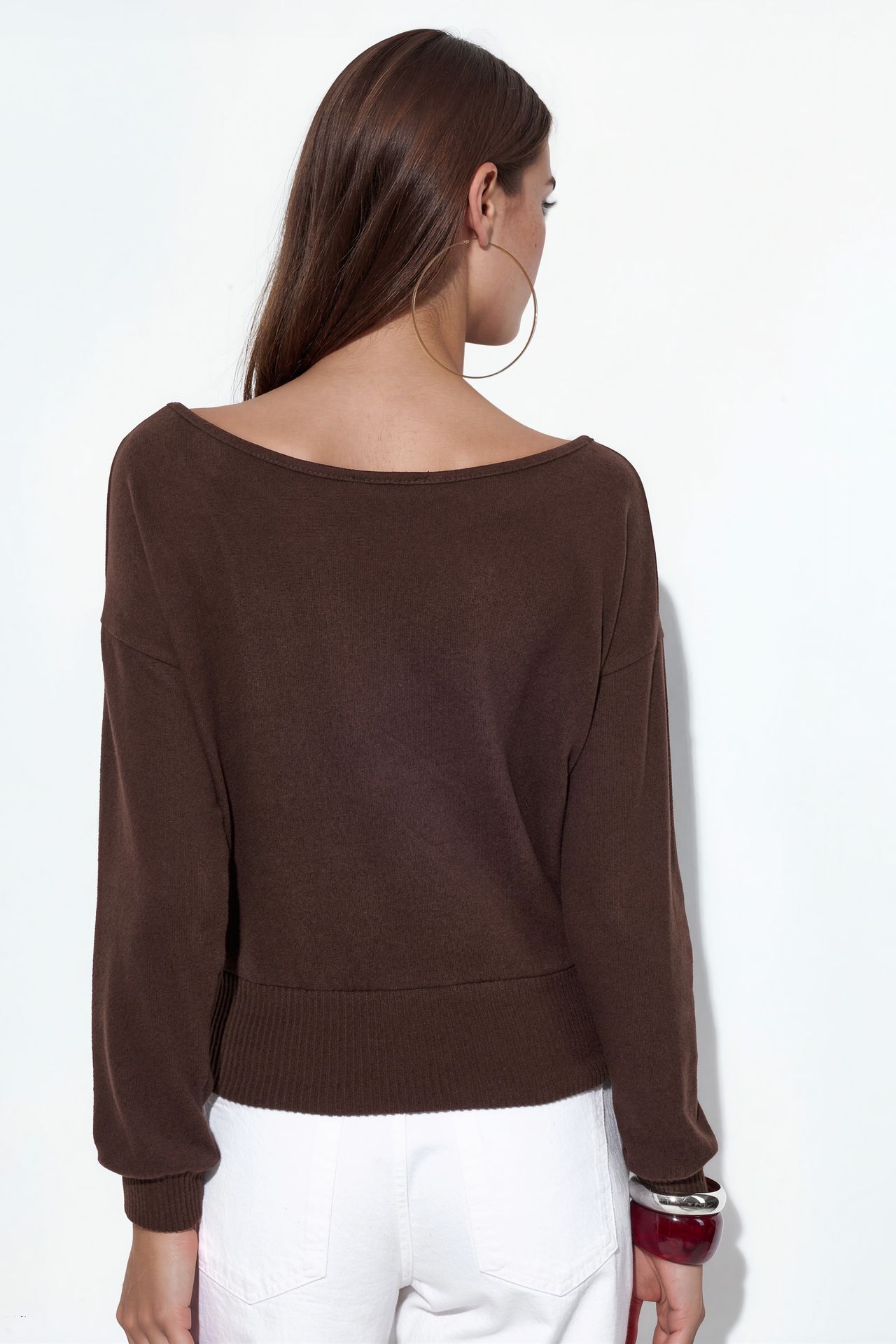 BUSEM Women's Cropped Crew Neck Sweatshirt 3