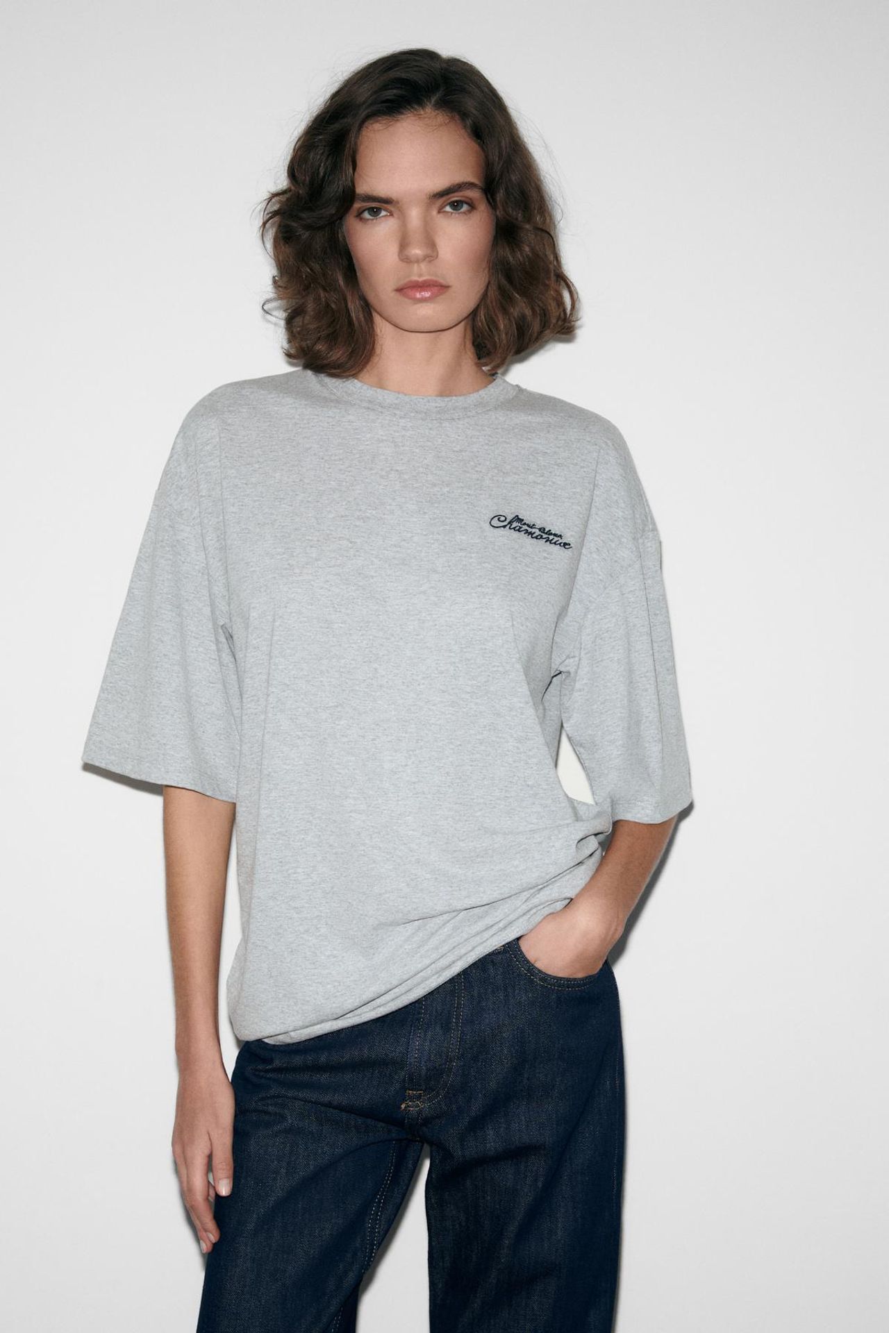 GRIMELANGE Baskılı Bisiklet Yaka Tişört 5