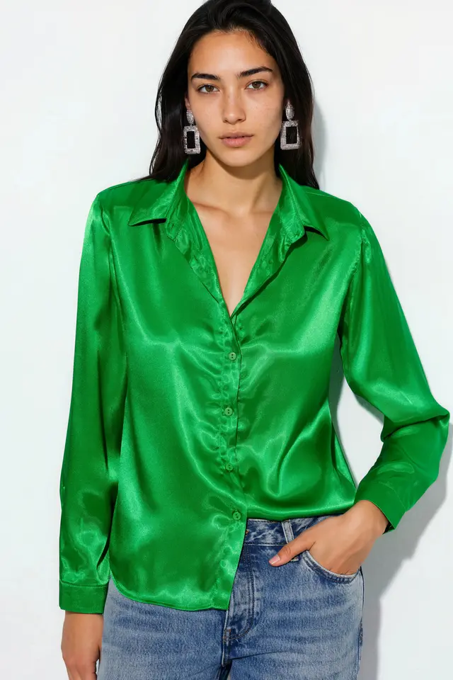 BDART Satin Woven Button Shirt