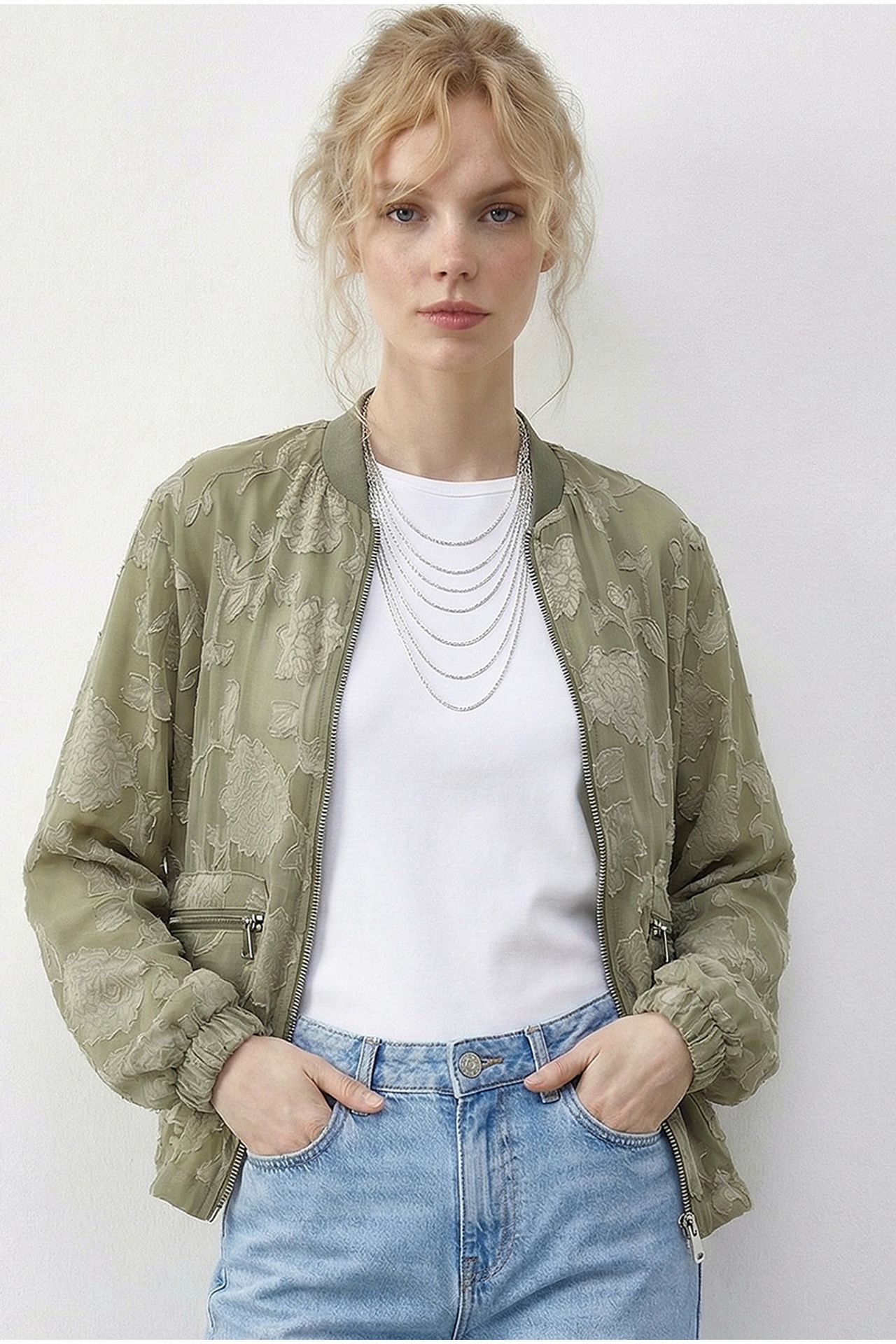 LUCCI Floral Oversized Bomber Jacket 1