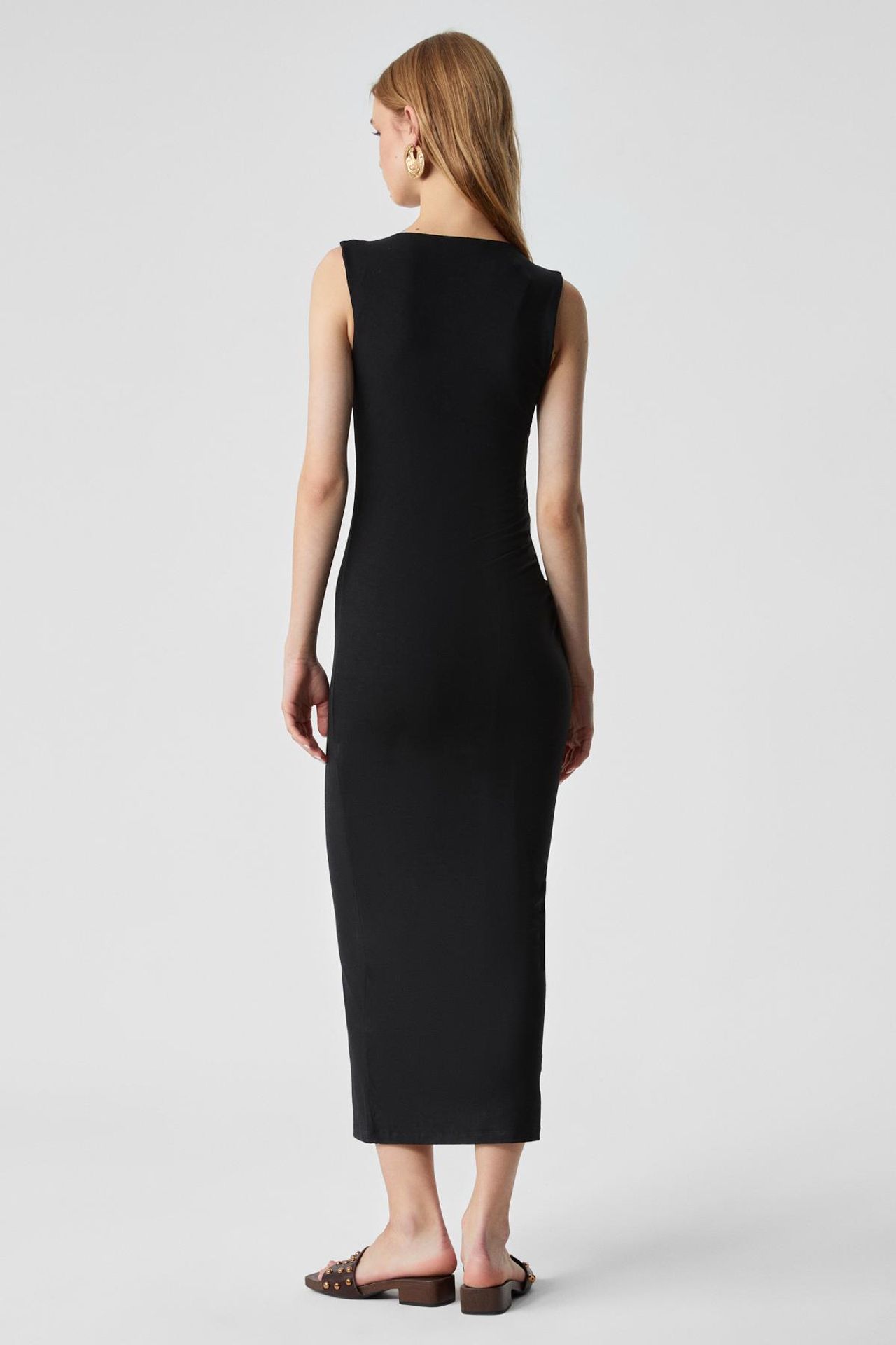 GRIMELANGE Slim Fit Boat Neck Maxi Dress 5