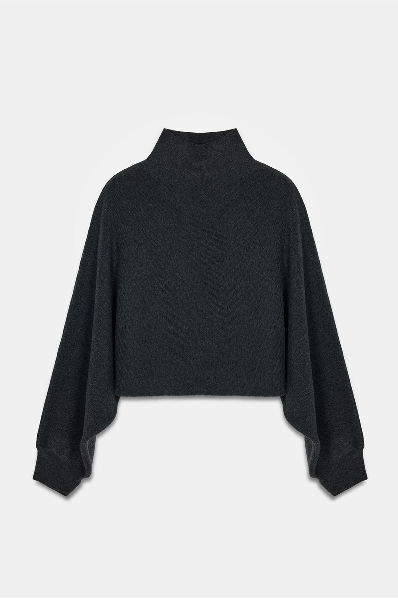 DILVIN Women's Oversized Cropped Turtleneck Sweater 5