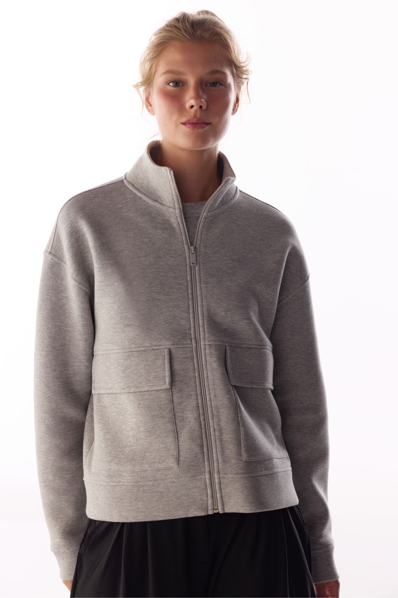 PENTI Mel Pocket Detail Scuba Long Sleeve Jacket 1