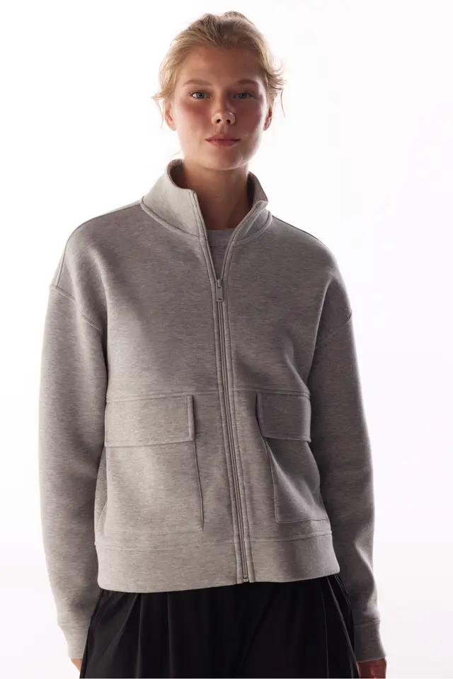 PENTI Mel Pocket Detail Scuba Long Sleeve Jacket