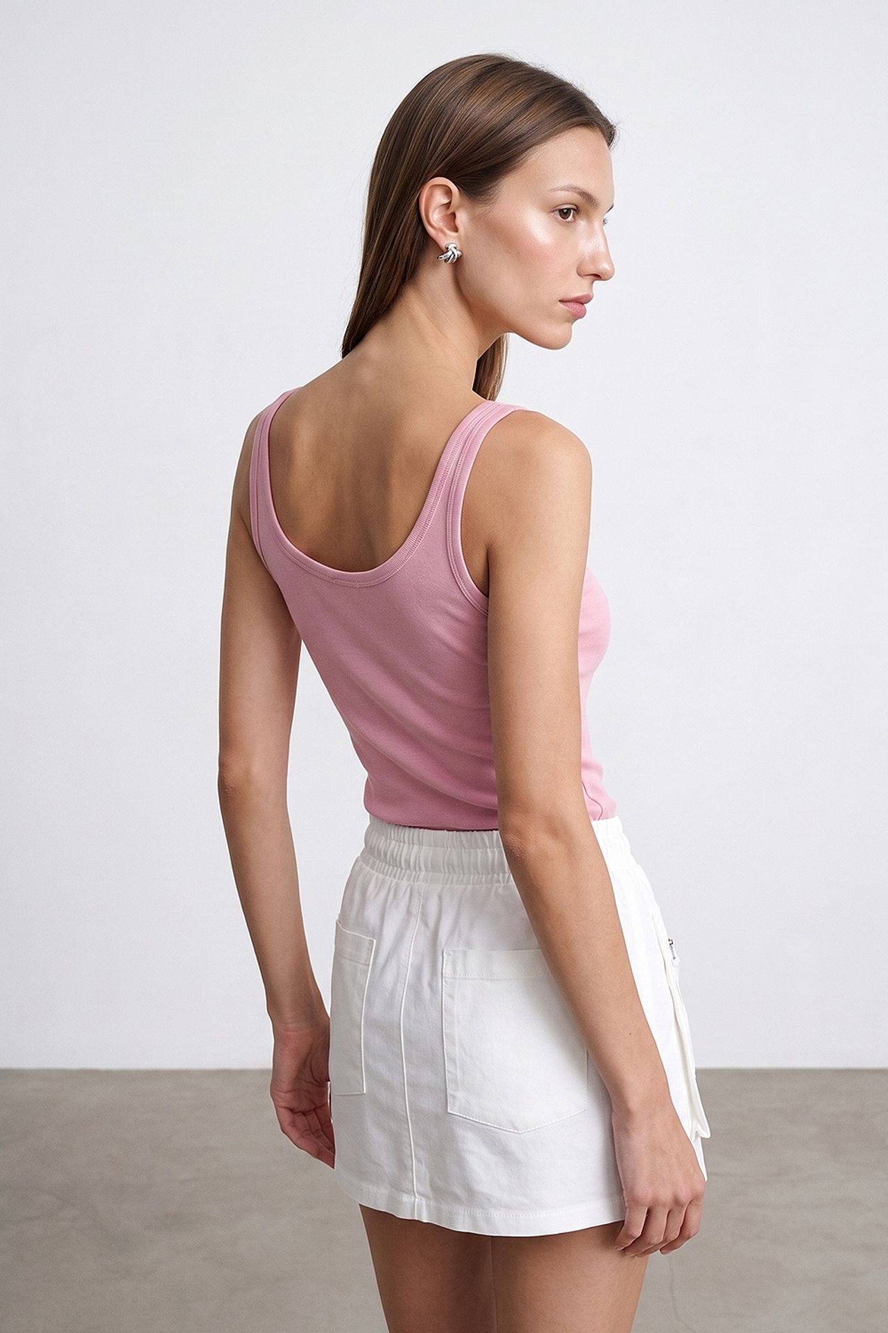 DILVIN Ribbed Fitted Camisole Top 2