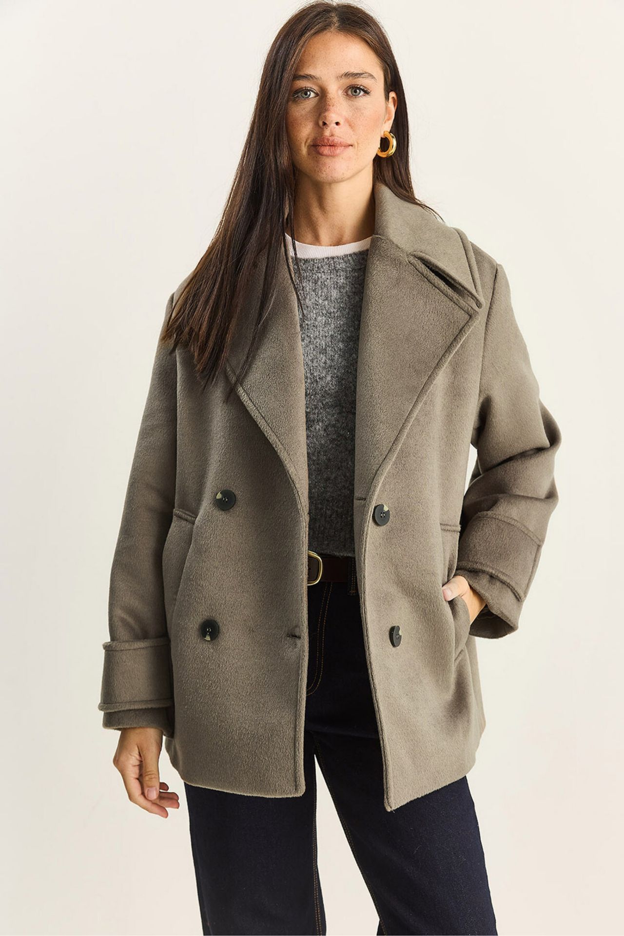 LUCCI Oversized Coat with Pockets 1