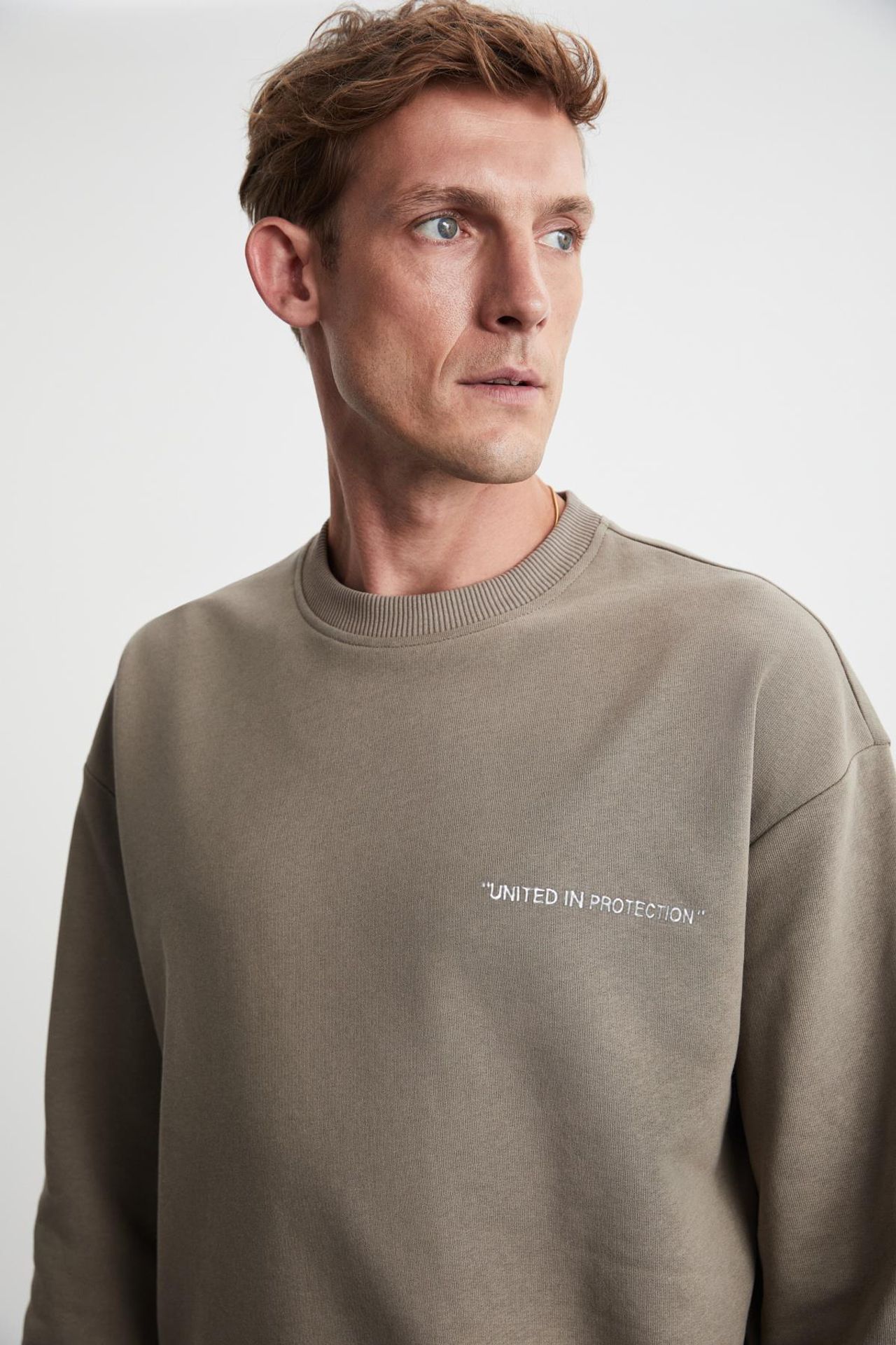 GRIMELANGE Bol Kesim Bisiklet Yaka Sweatshirt 3