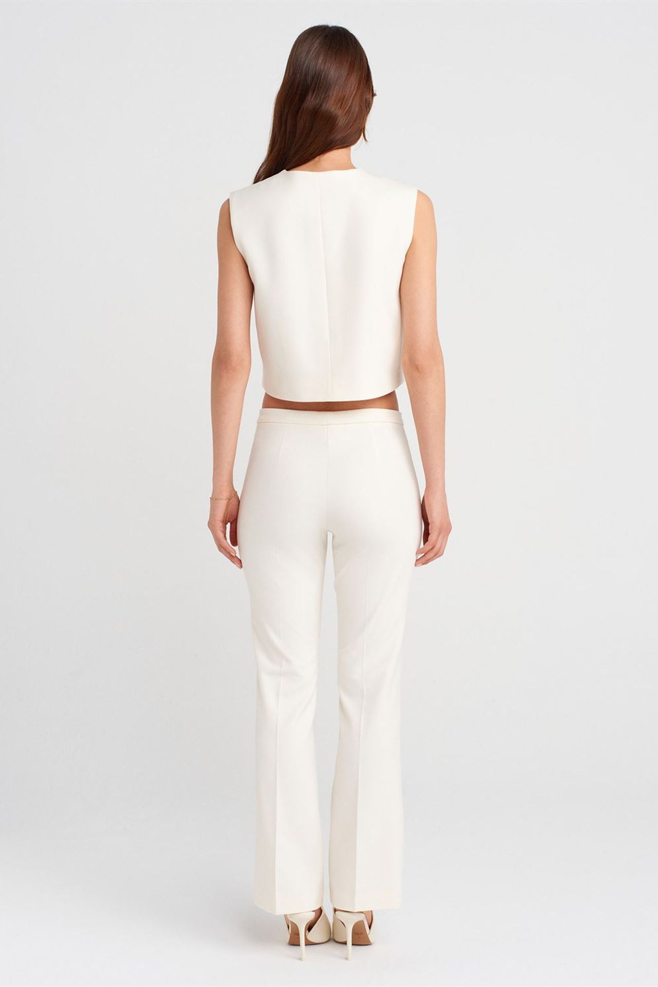 DILVIN High-Waist Straight-Leg Crepe Trousers 2