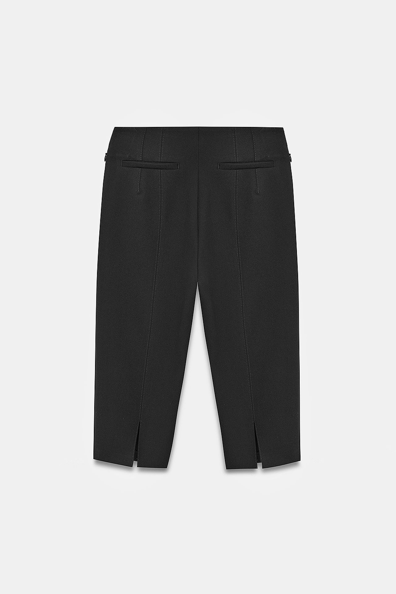 DILVIN High-waist Straight Capri Shorts With Slit 6