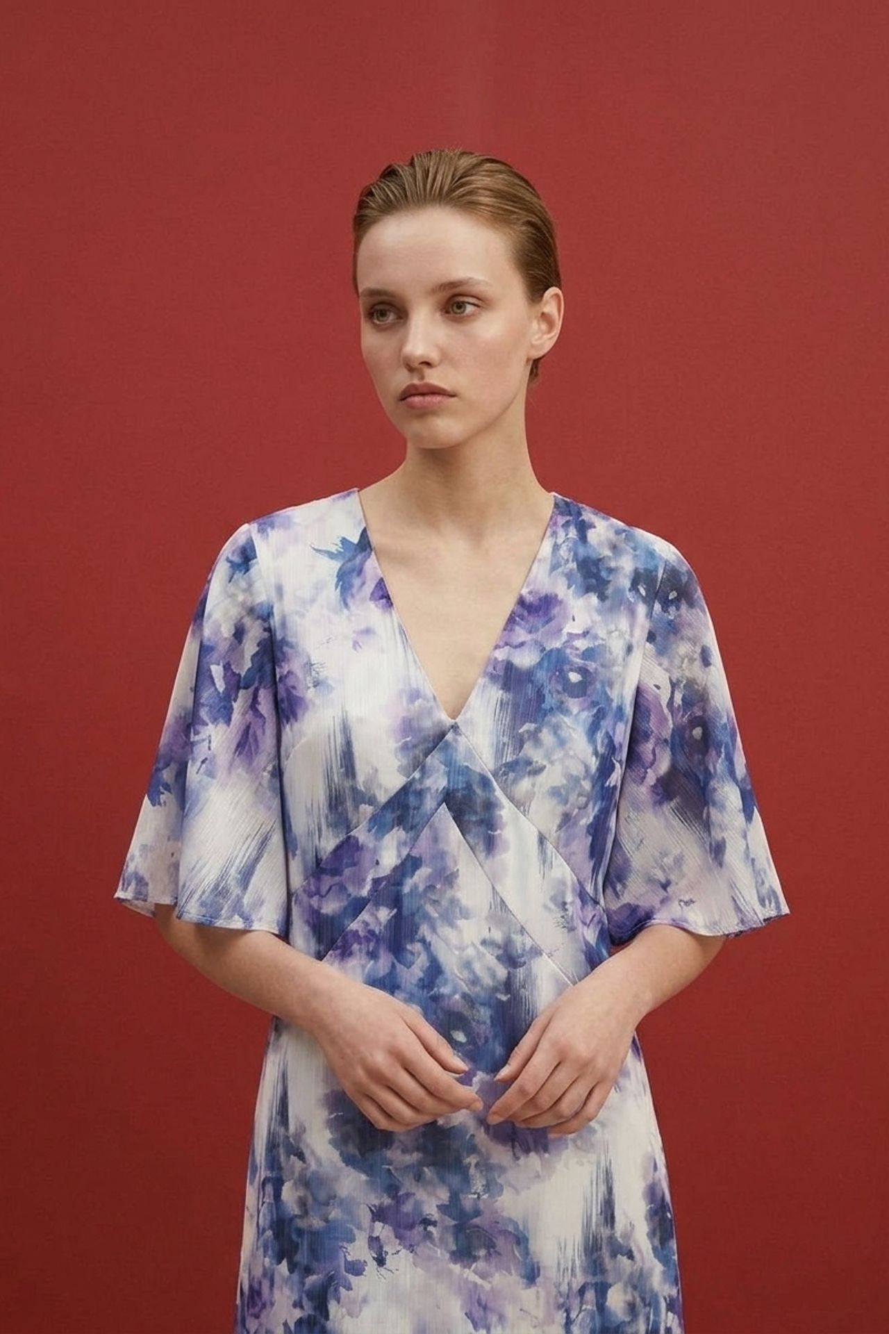 MY FASHION Abstract Print Midi Dress 2