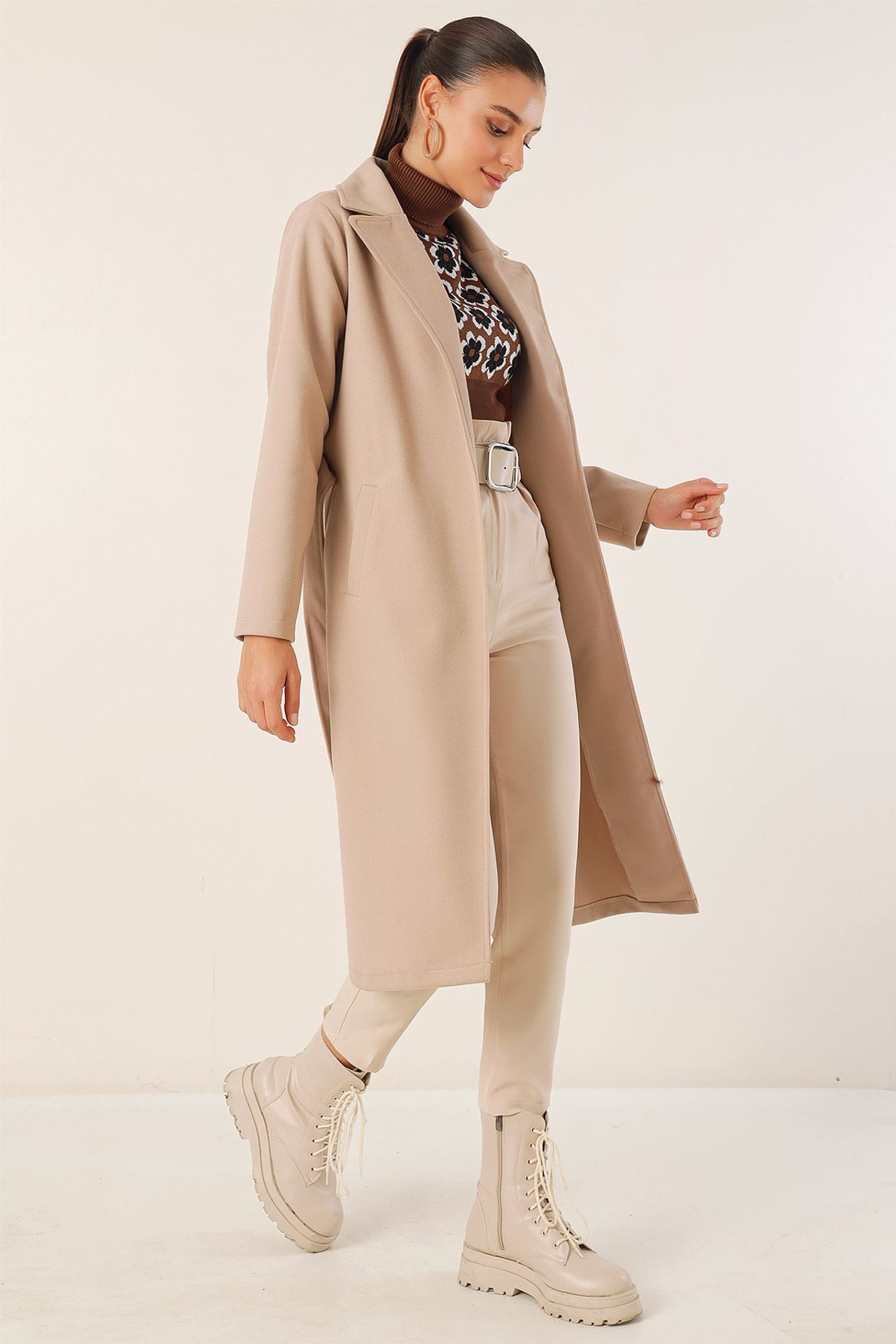 BDART Double Breasted Tie Closure Textured Coat 2
