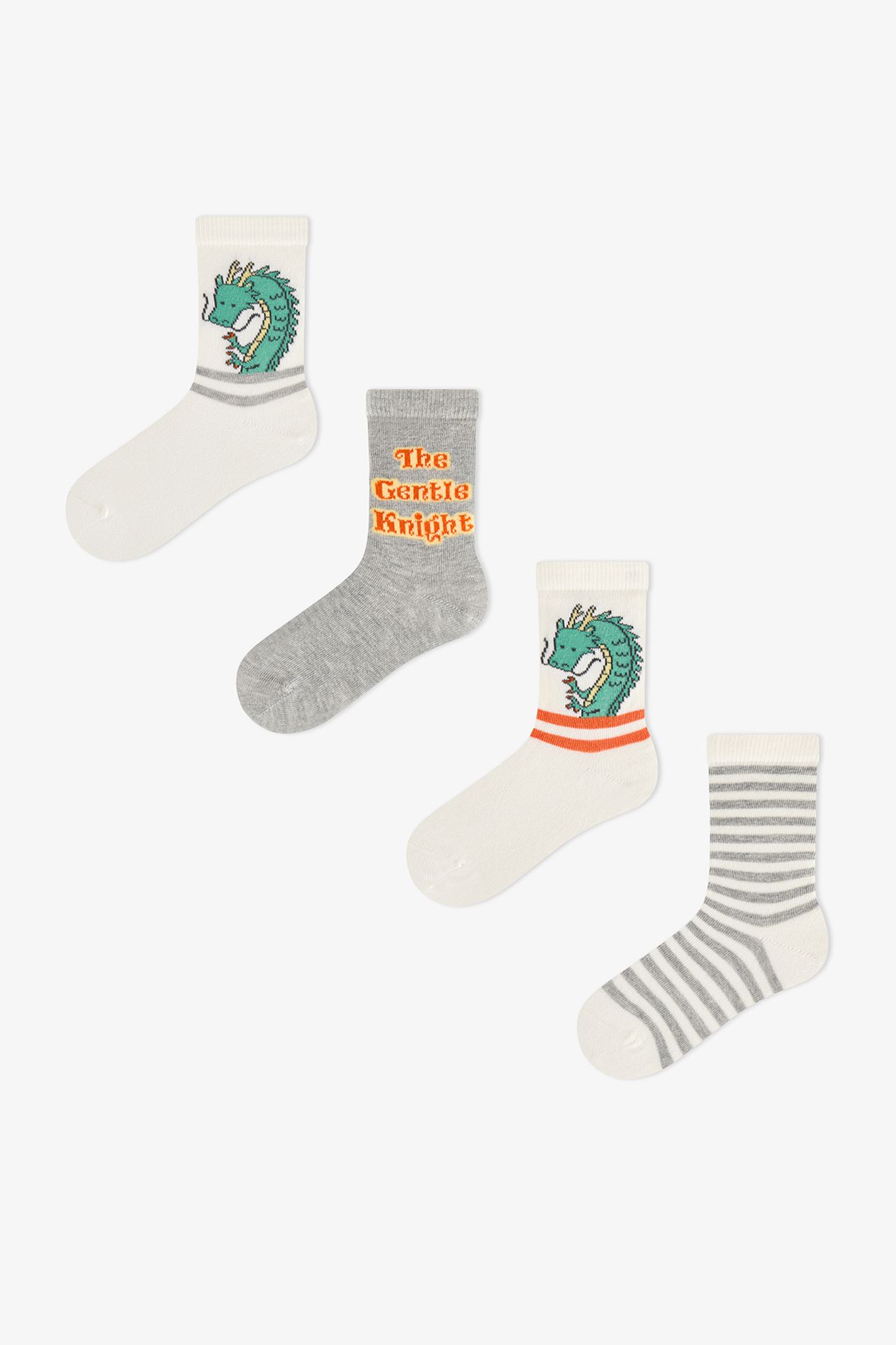 PENTI The Gentle Knight Animal Print Cotton 4 Pack Ankle Socks 1
