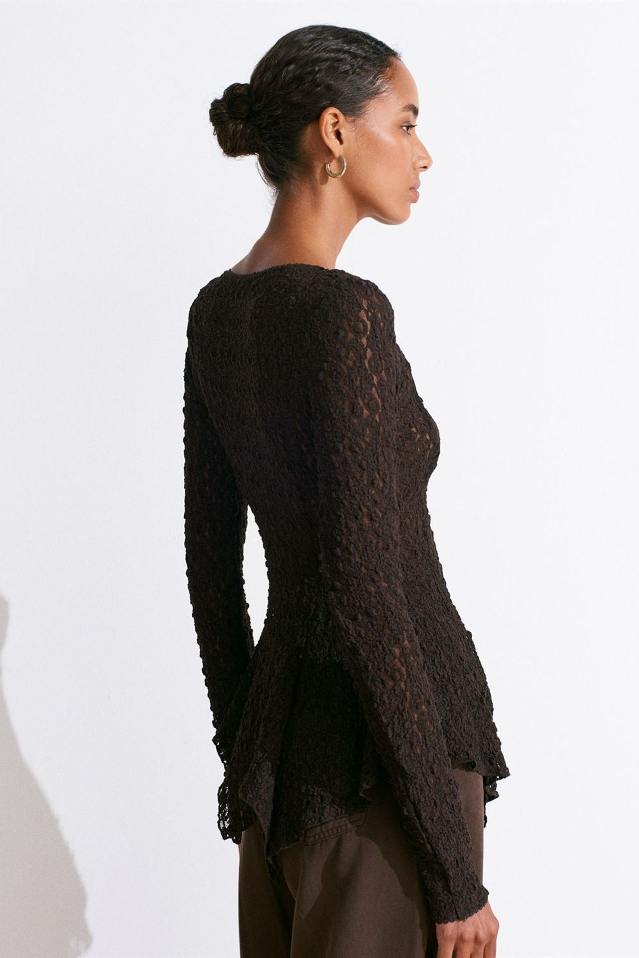 DILVIN Lace V-Neck Button Cardigan 2
