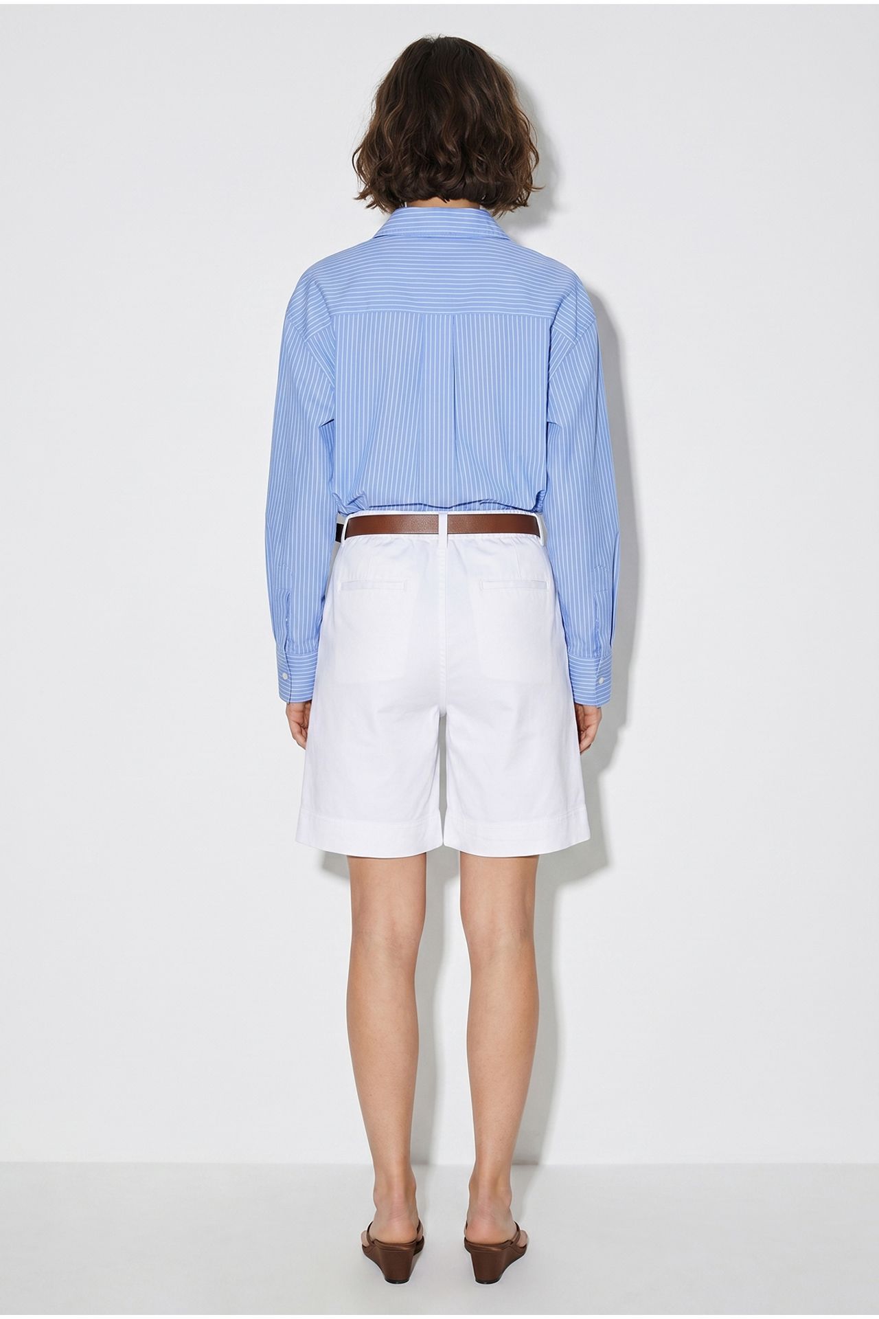LUCCI High-Waist Belted Tailored Shorts 5