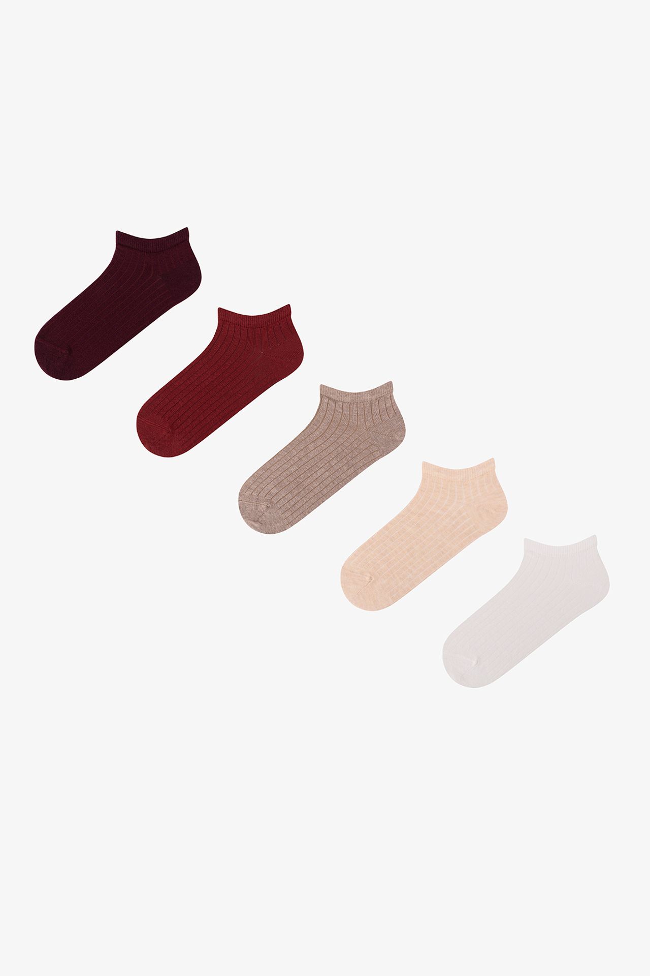PENTI Nature Ribbed Jacquard Pair Ankle Socks 1