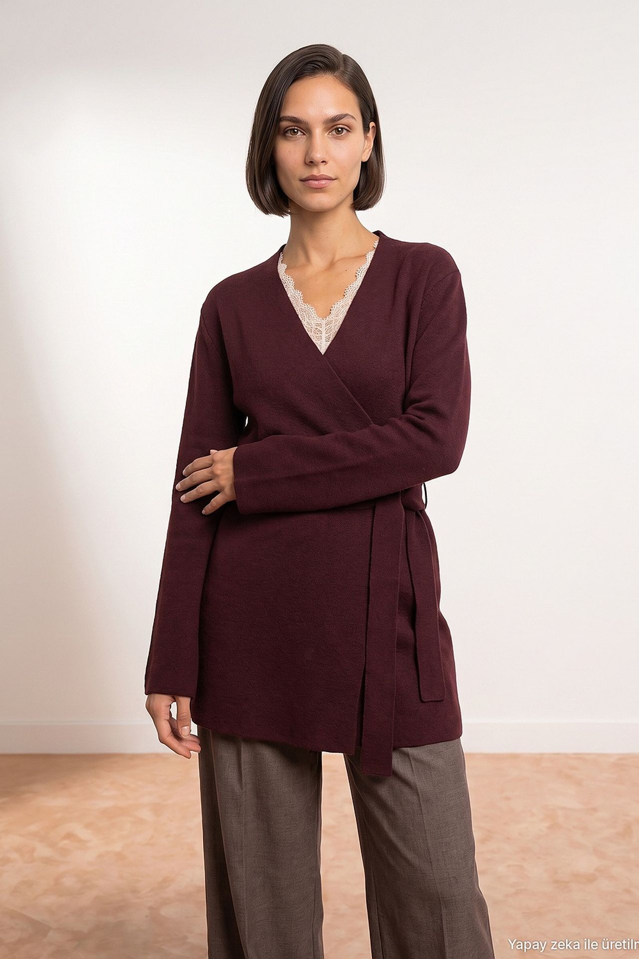 DILVIN Women's Acrylic Wool Blend Cardigan 3