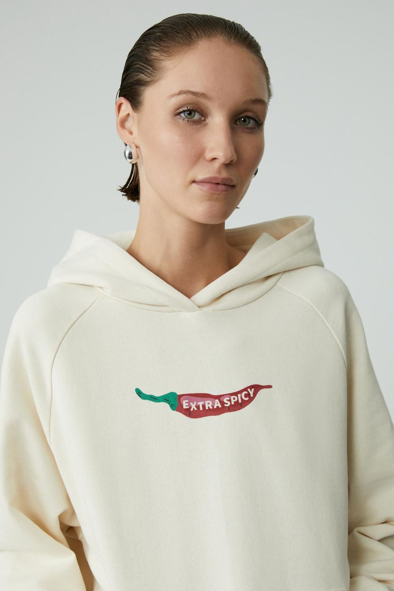 GRIMELANGE Oversized Printed Hooded Sweatshirt 4
