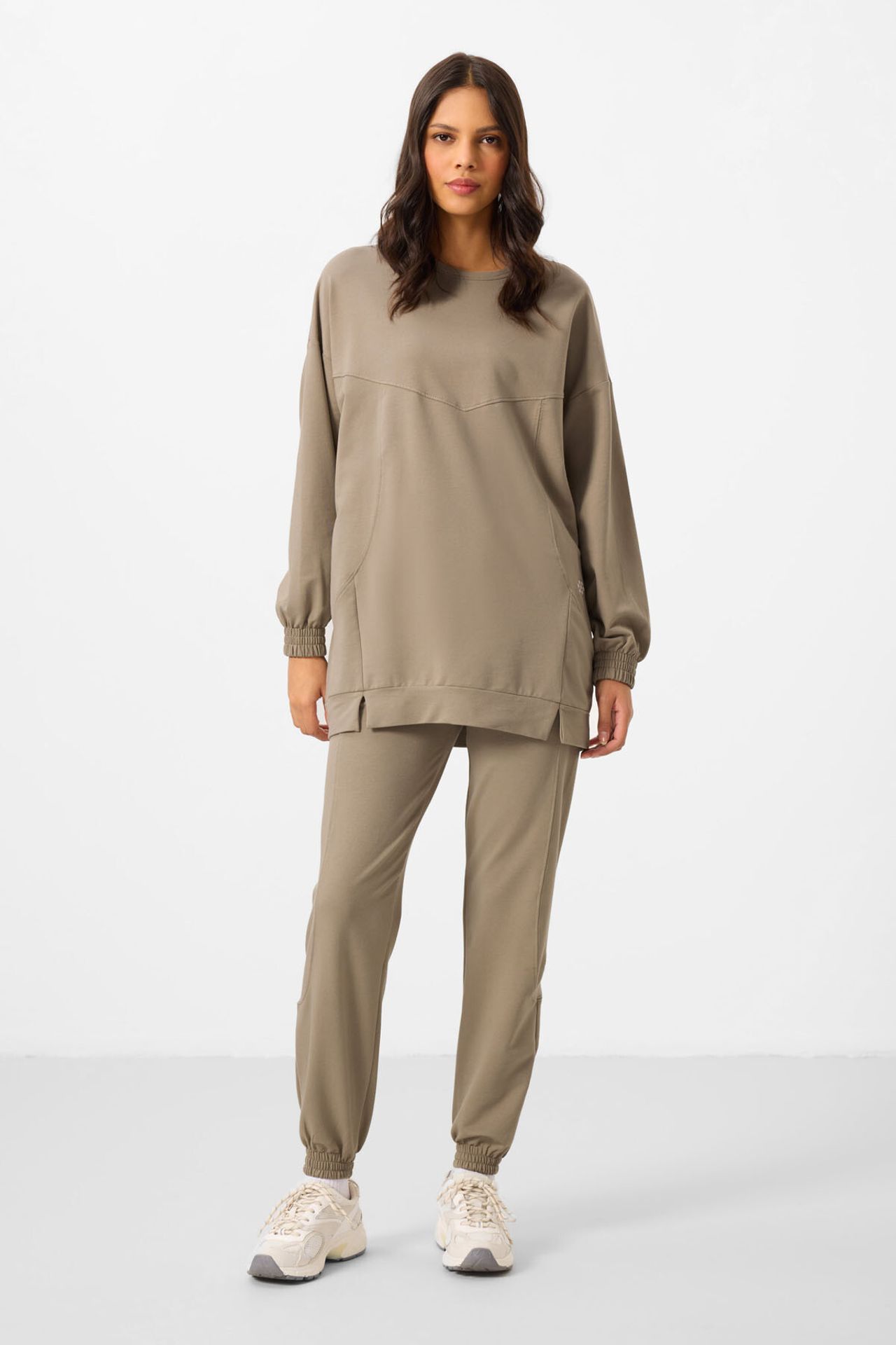 TOMMY Oversized Fleece Sweatshirt And Pants Set 1