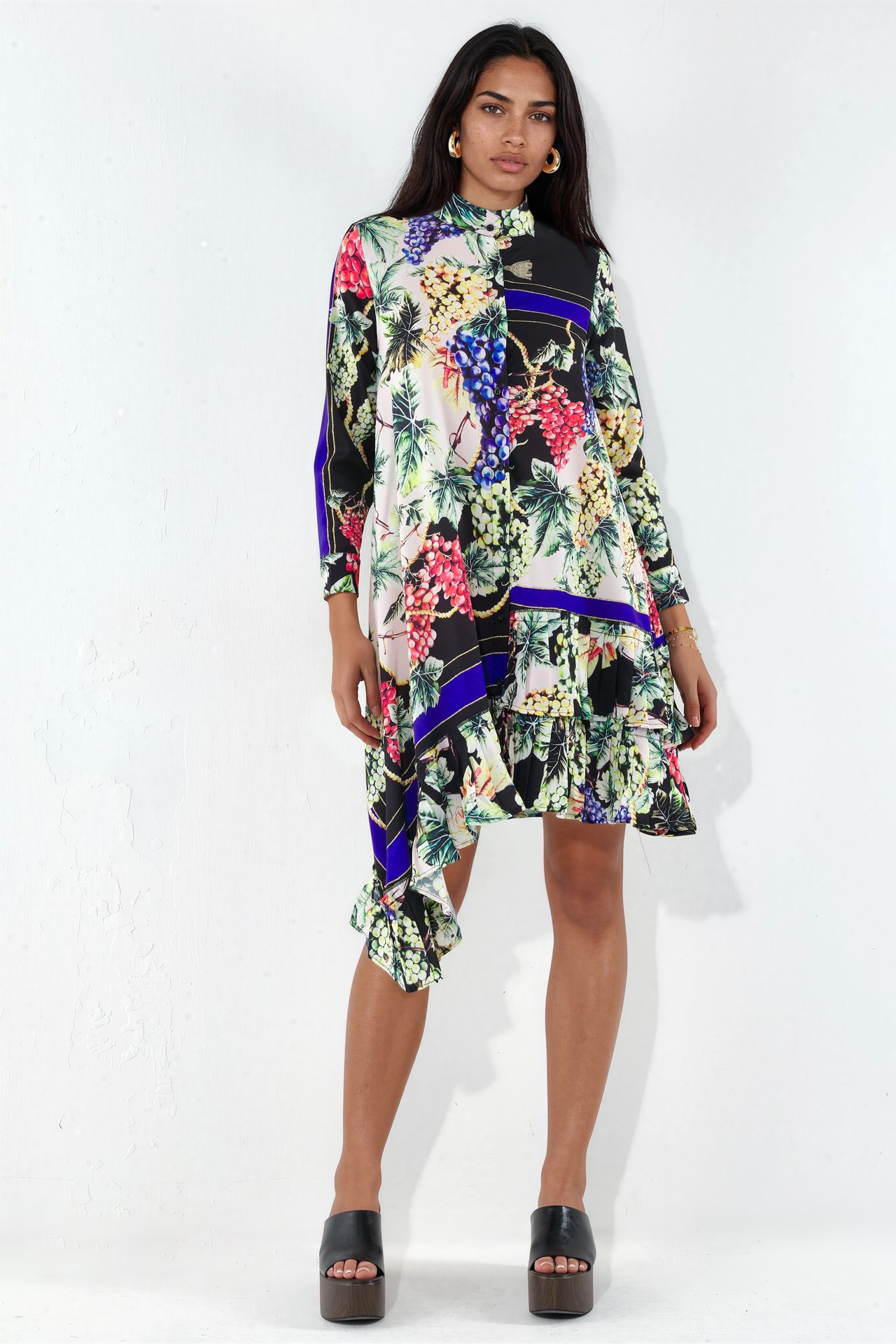 MSN Floral Chiffon Mini Dress 4