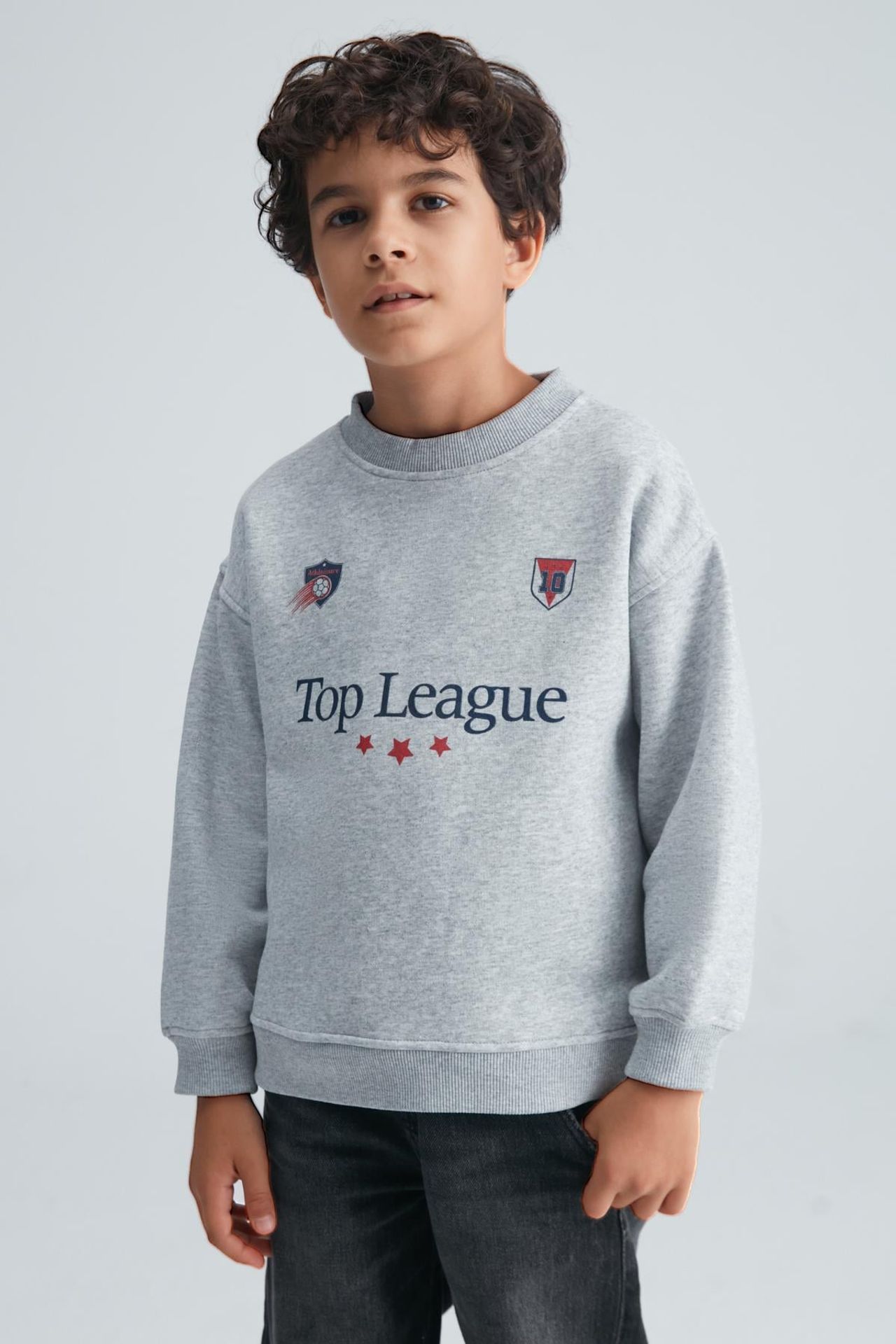 GRIMELANGE Crew Neck Text Print Sweatshirt 2