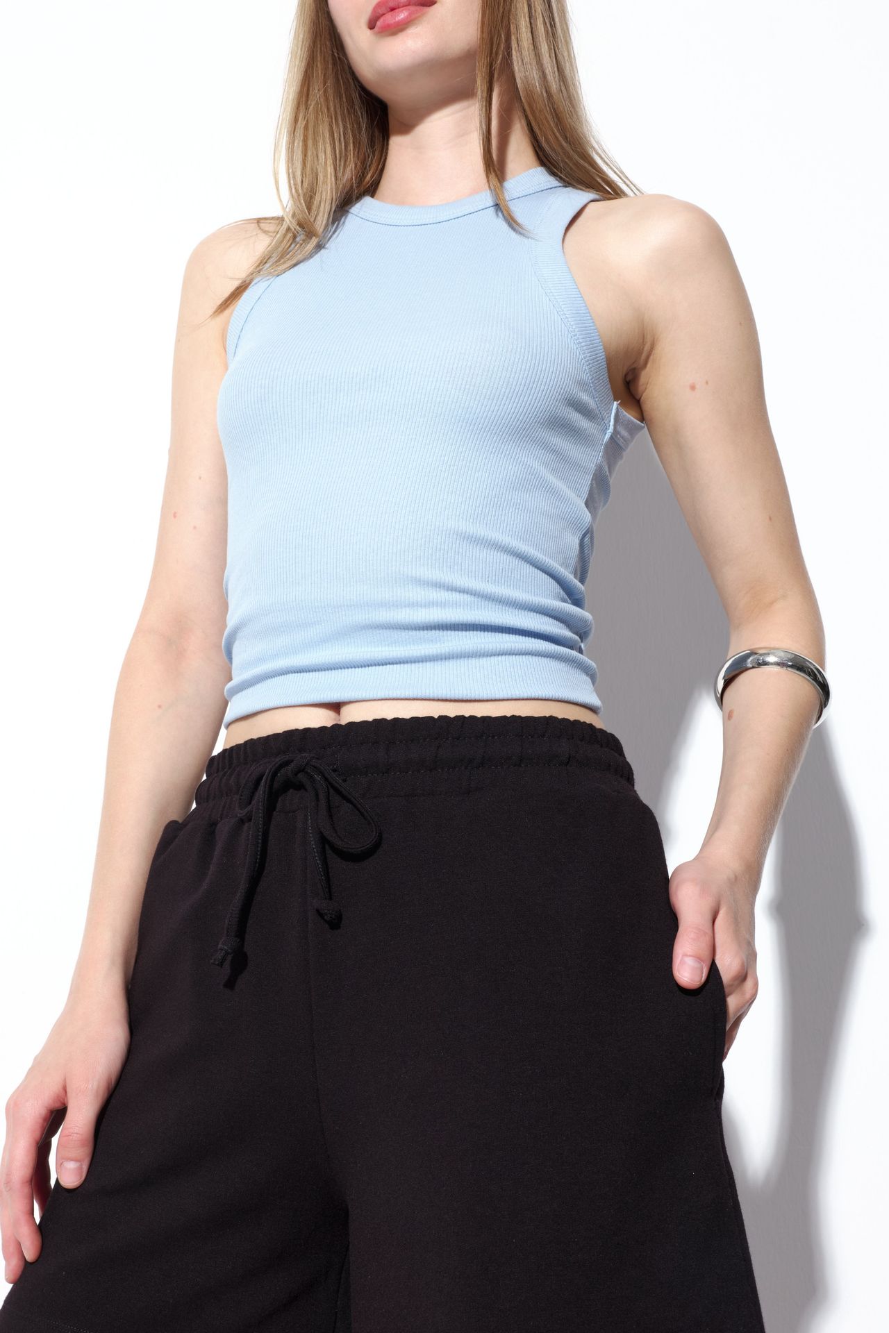 BUSEM Mid-Waist Drawstring Sweat Shorts 4
