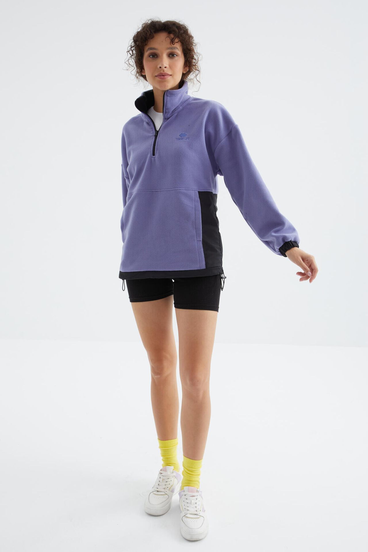 TOMMY Oversized Half-zip Plush Sweatshirt 3