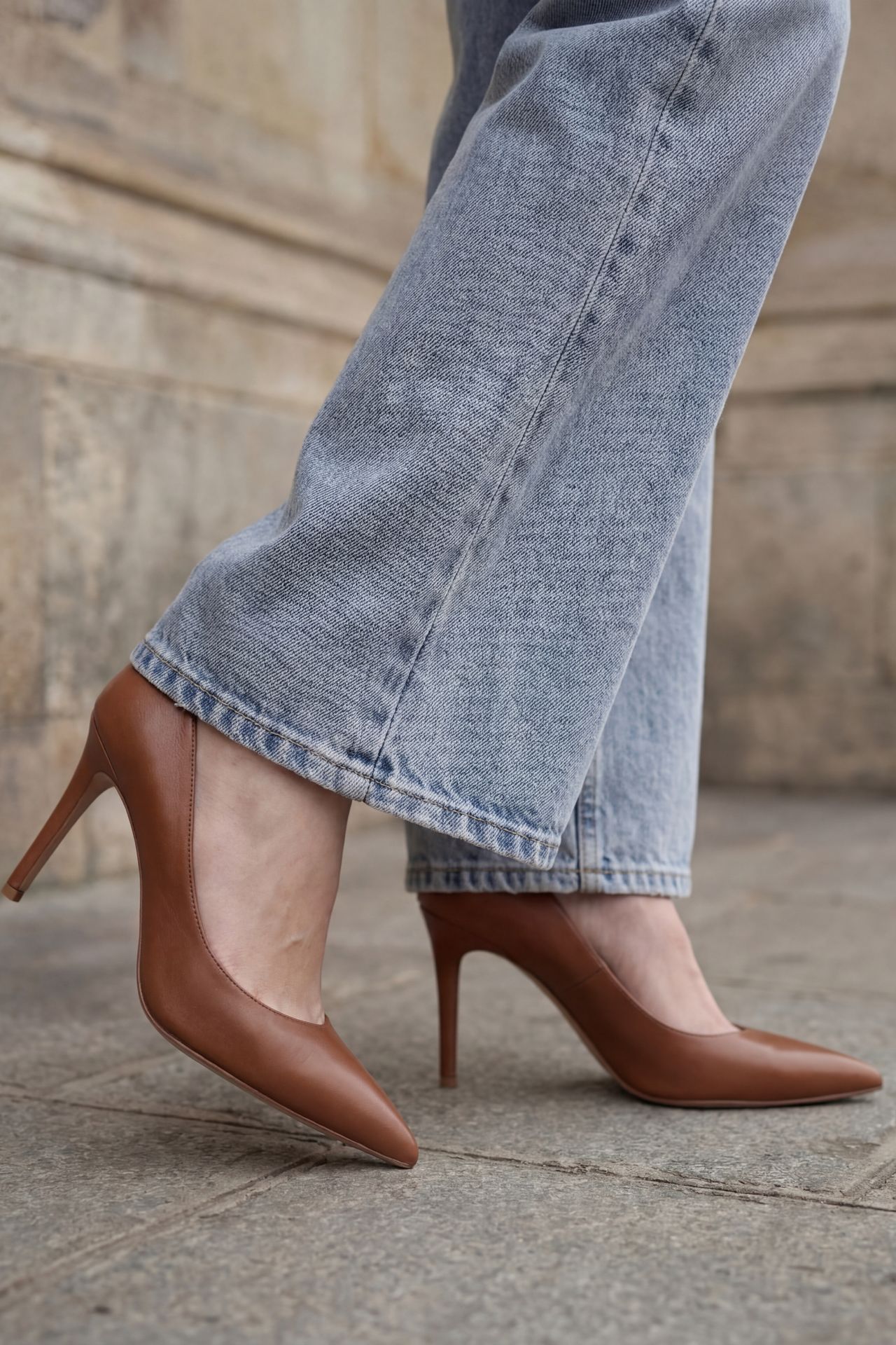 MY FASHION High Waist Straight Leg Denim Pants 5