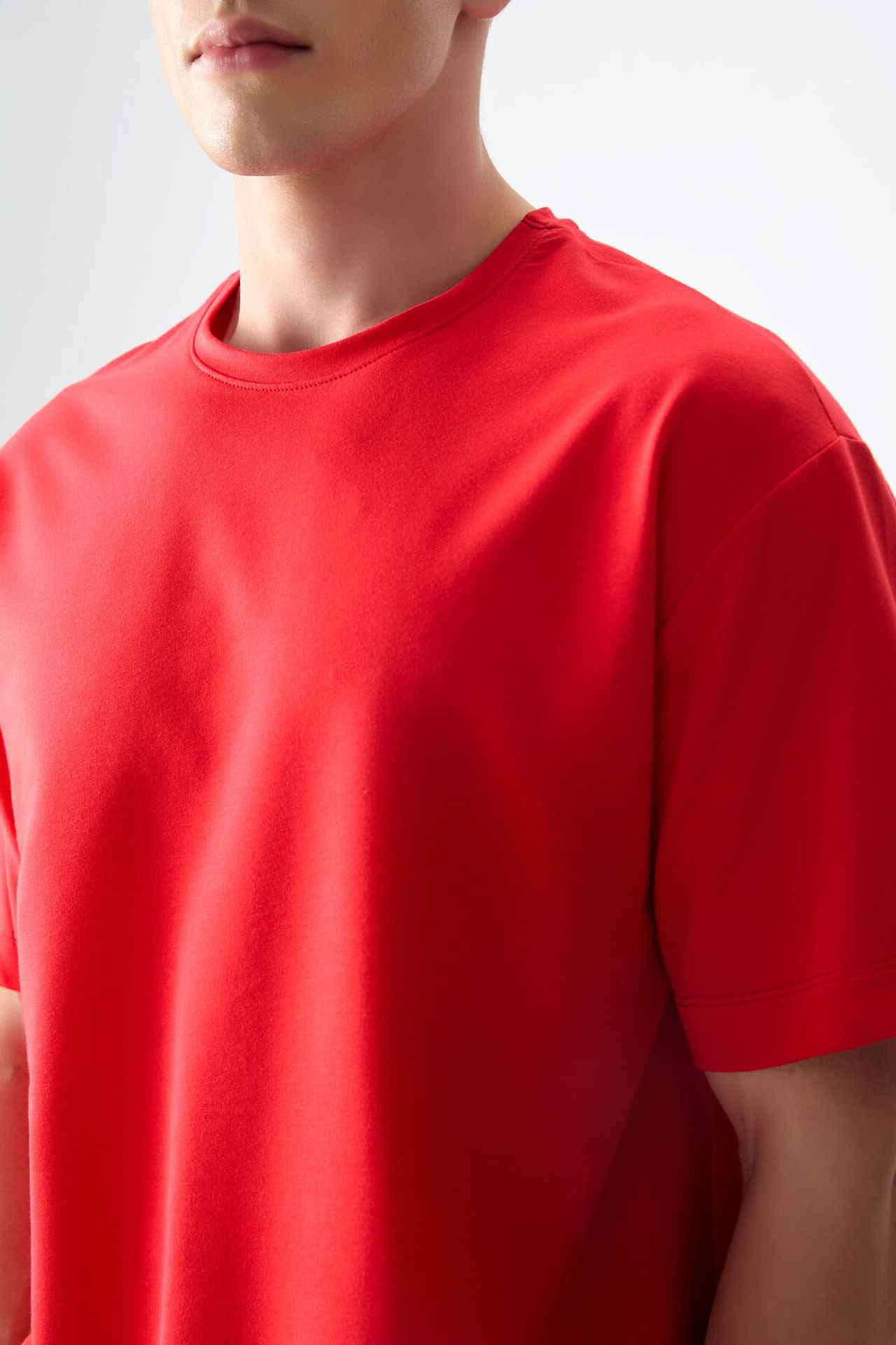 TOMMY Oversized Cotton Blend Crew Neck T-Shirt 4