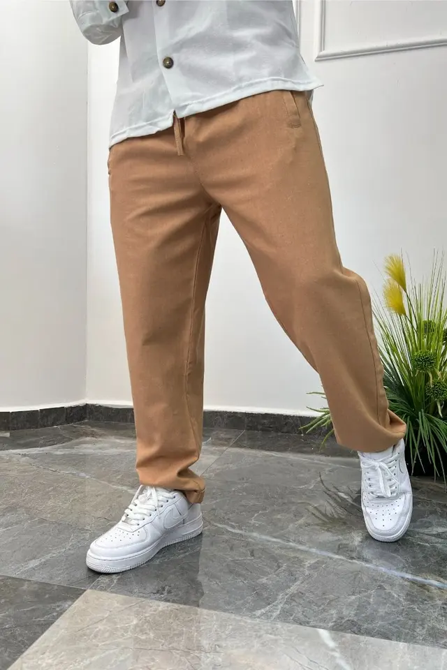 NOMARC Lastikli Bel Düz Paça Pantolon
