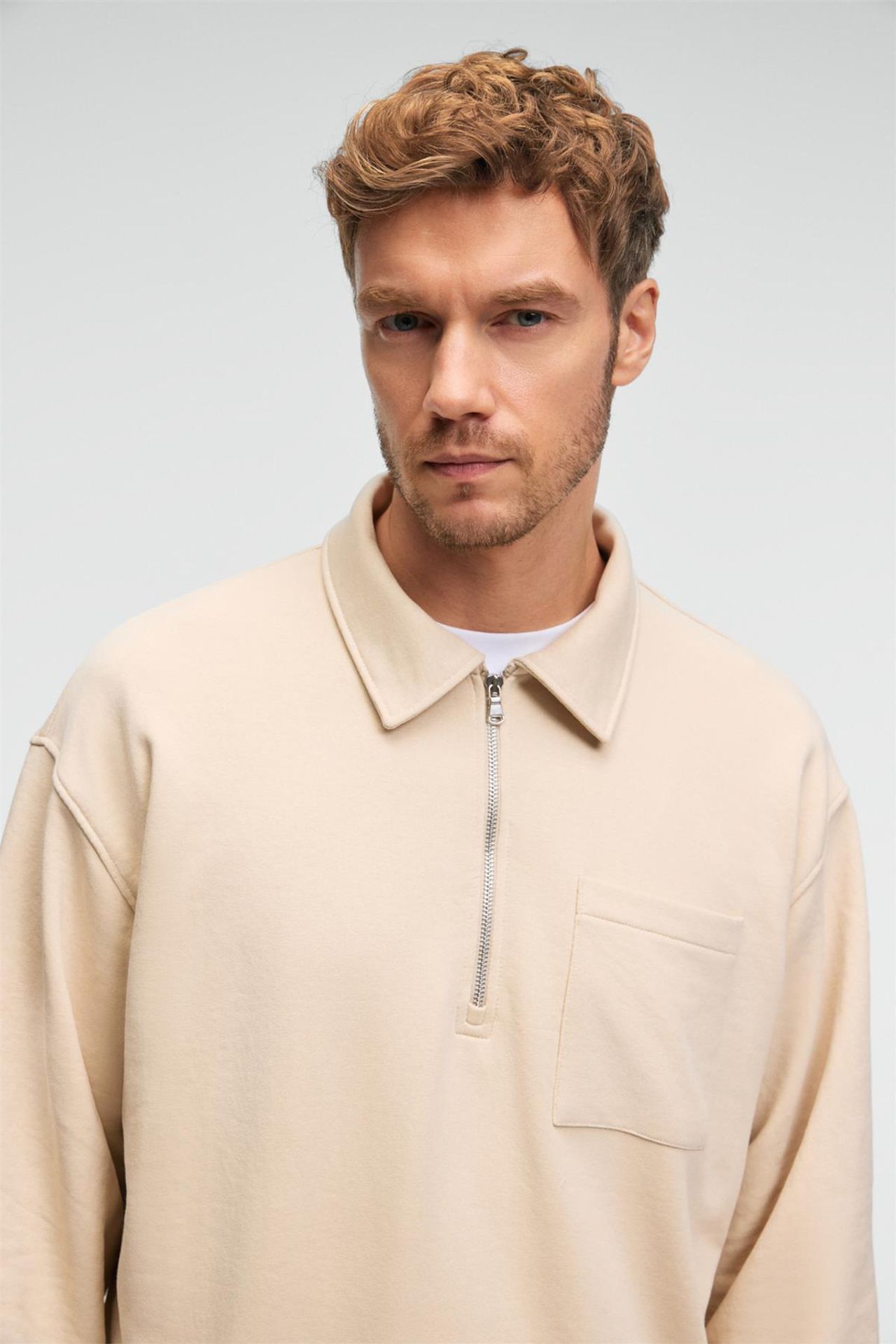 GRIMELANGE Yarım Fermuarlı Cepli Sweatshirt 6
