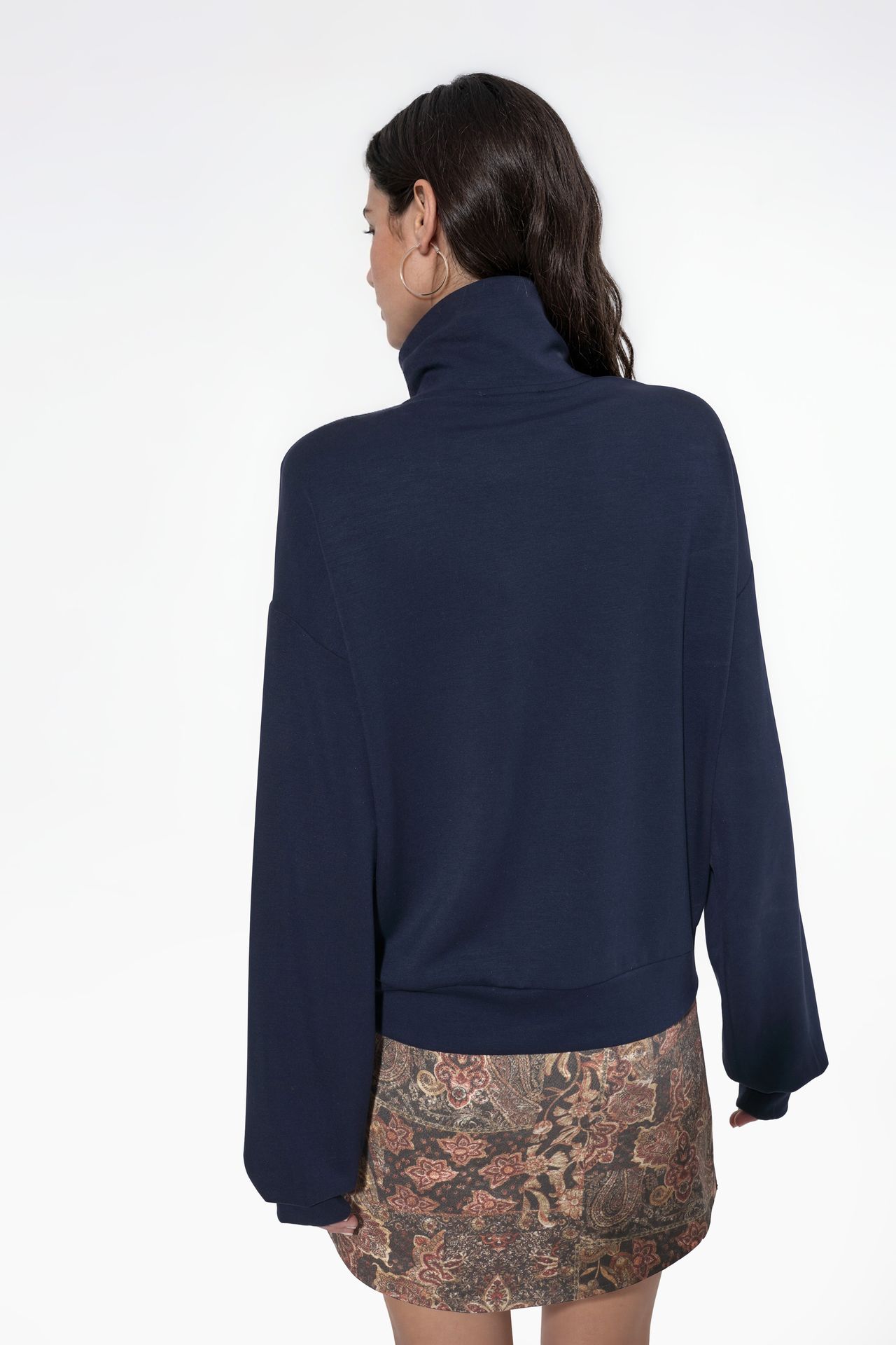 BUSEM Relaxed Fit Zipper Collar Sweatshirt 3