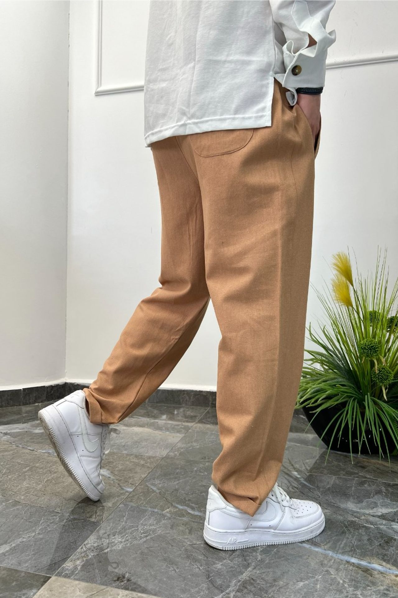 NOMARC Lastikli Bel Düz Paça Pantolon 3