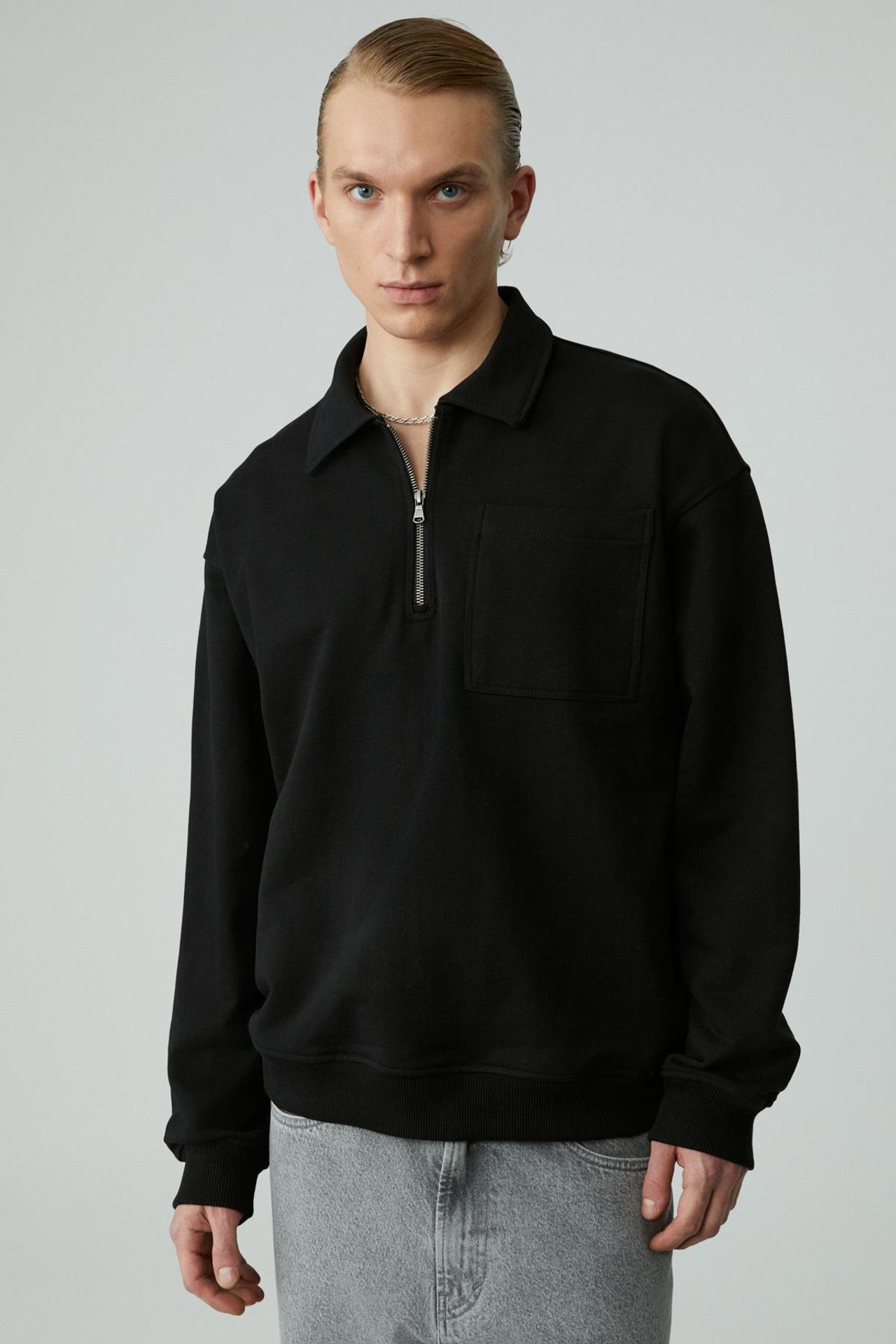 GRIMELANGE Yarım Fermuarlı Sweatshirt 1