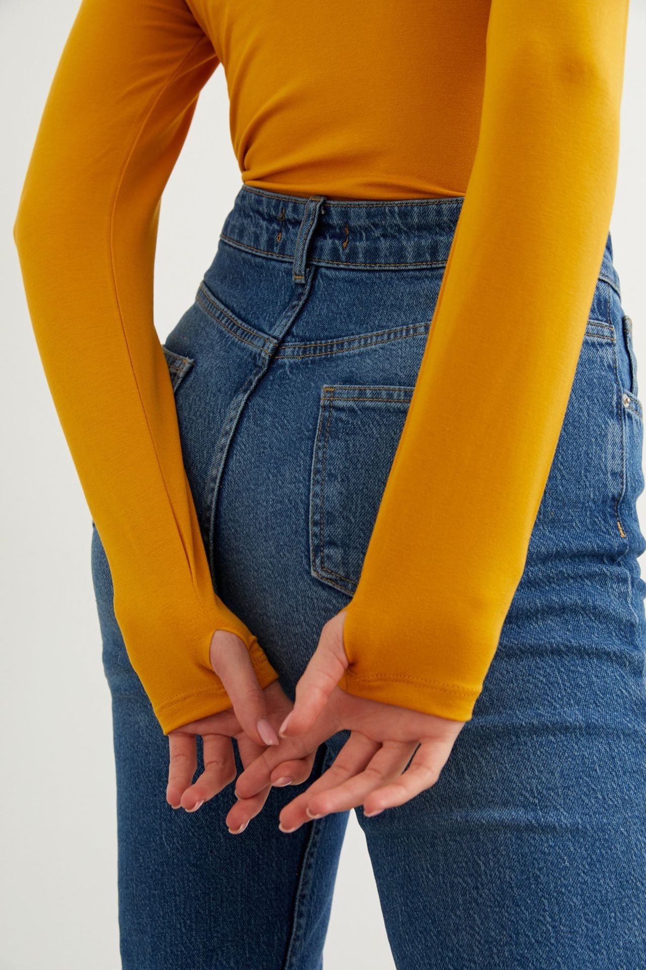 BIPANTOLON Kadın Dar Kalıp Yarım Balıkçı Yaka Body 3