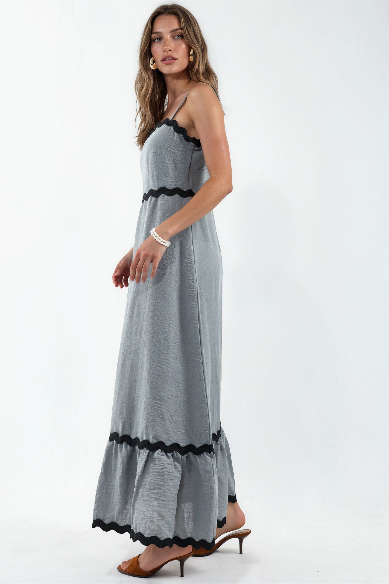 MSN Strapless Linen Maxi Dress 2
