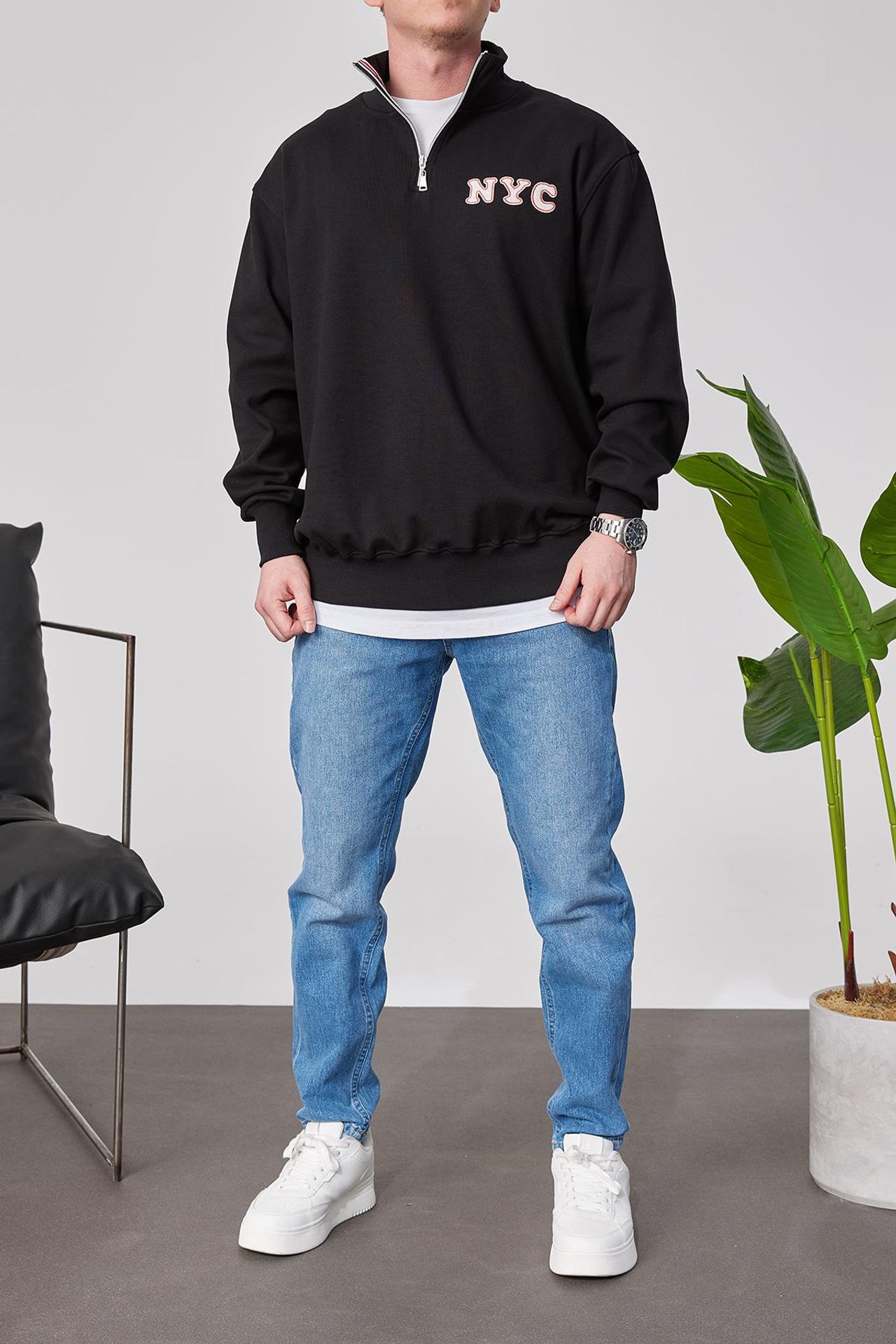 NOMARC Rahat Bisiklet Yaka Sweatshirt 3