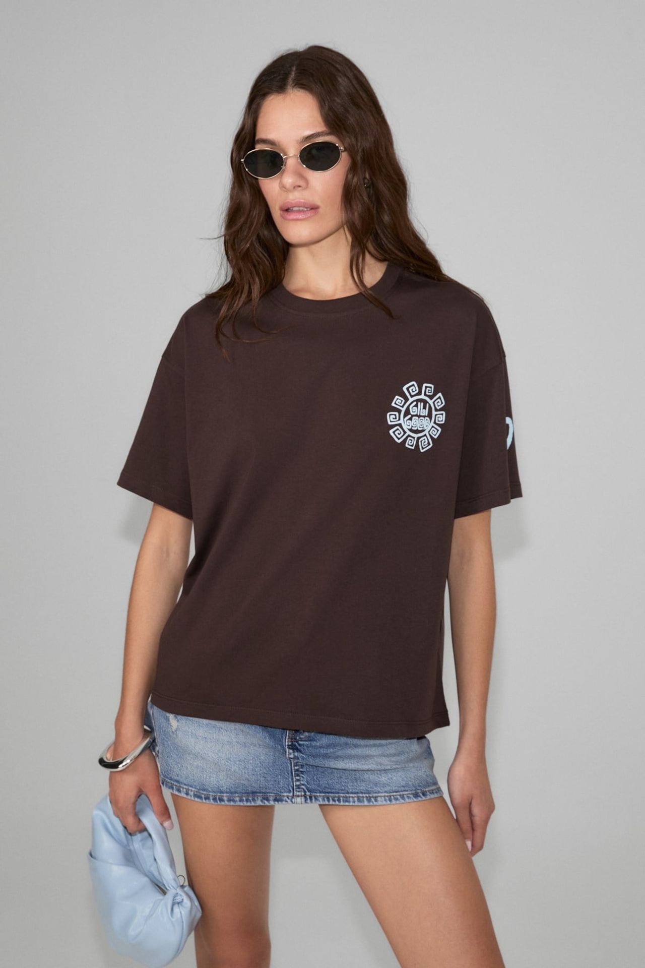GRIMELANGE Oversized Crew Neck Logo T-Shirt 2