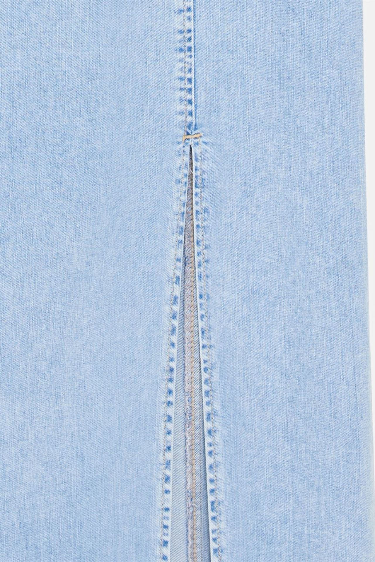 DILVIN Halter Neck Midi Denim Dress 7