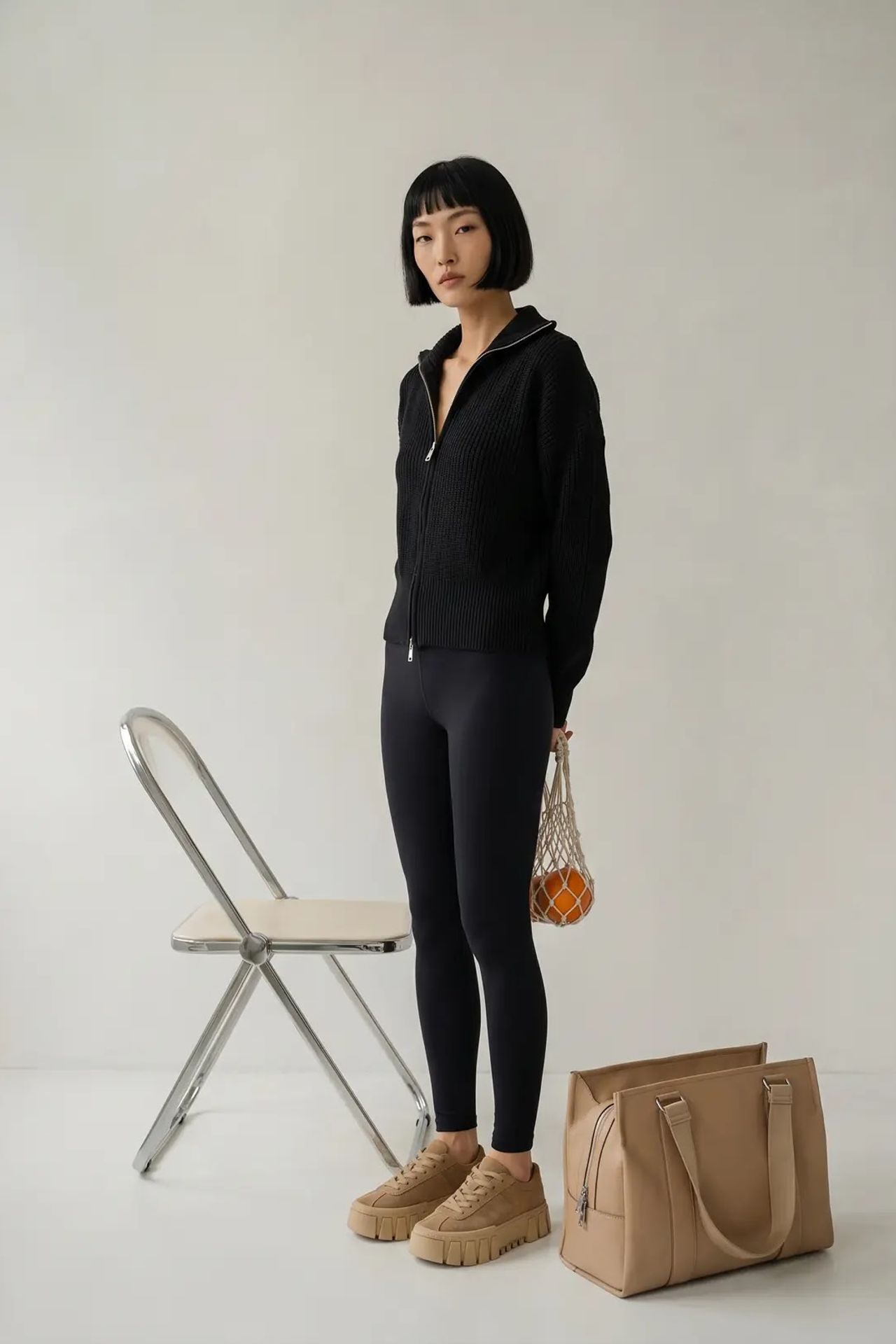 MY FASHION Açık Ön Basit Örgü Hırka 3