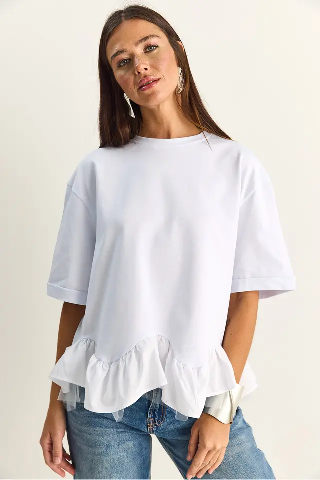 LUCCI Women's Cotton Elastane T-Shirt