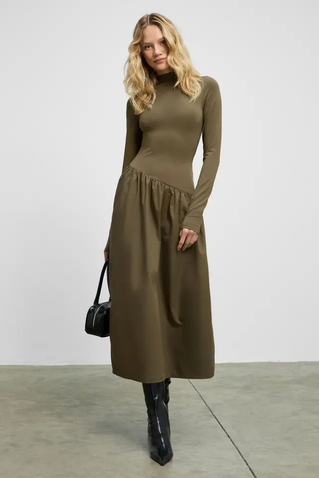 GRIMELANGE Straight Midi Dress