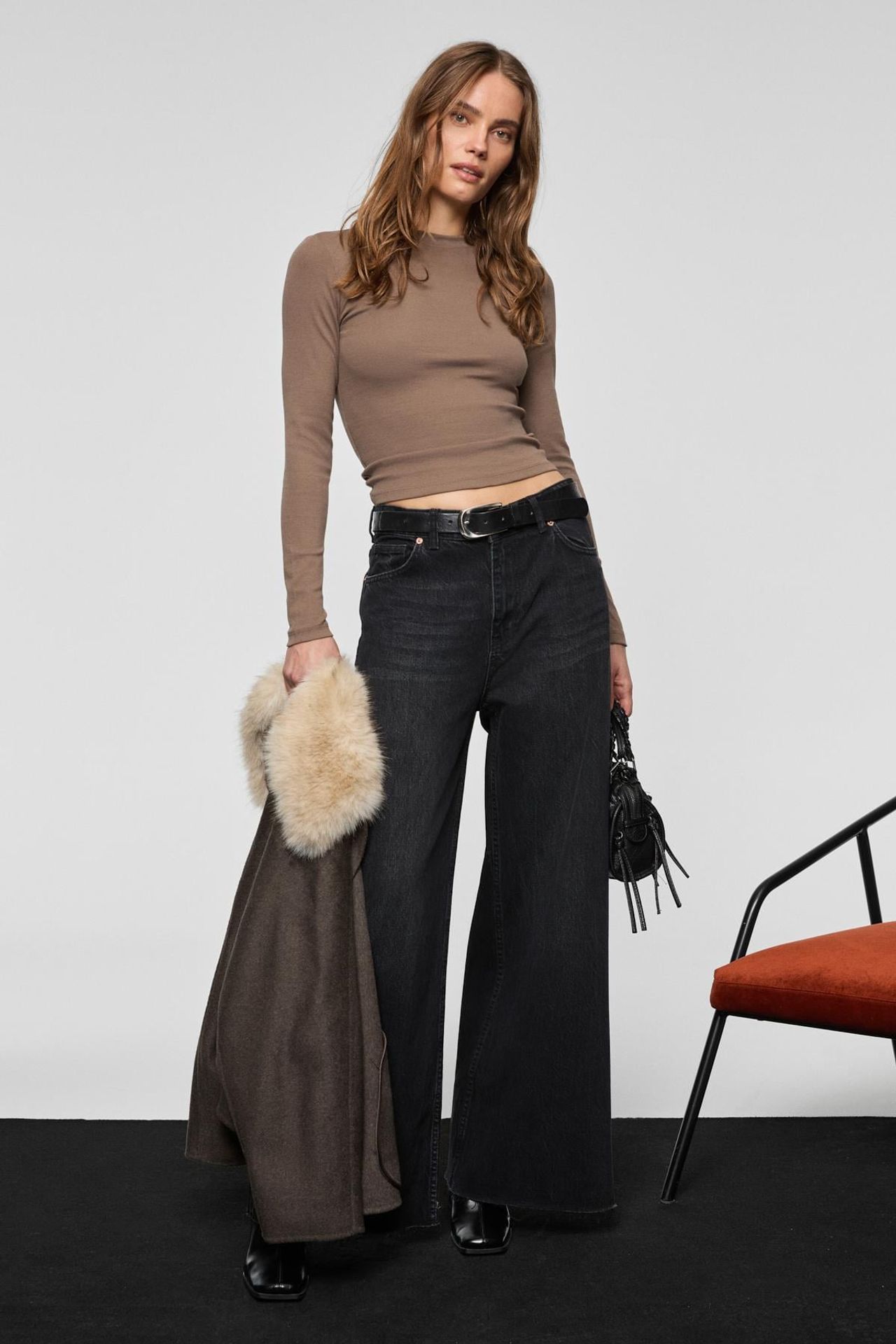GRIMELANGE High Waist Wide Leg Jeans 2