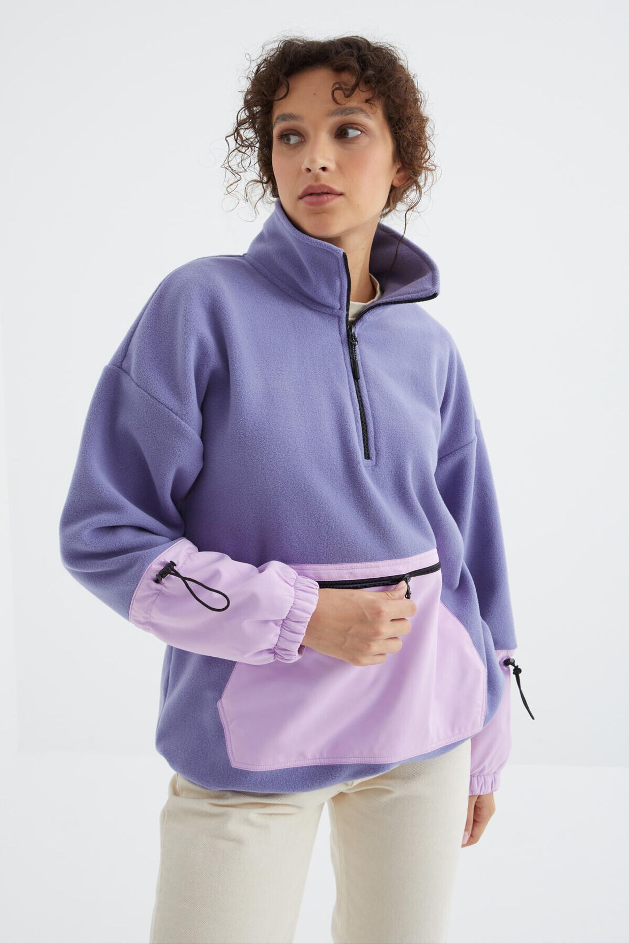 TOMMY Oversized Plush Half-Zip Sweatshirt 2