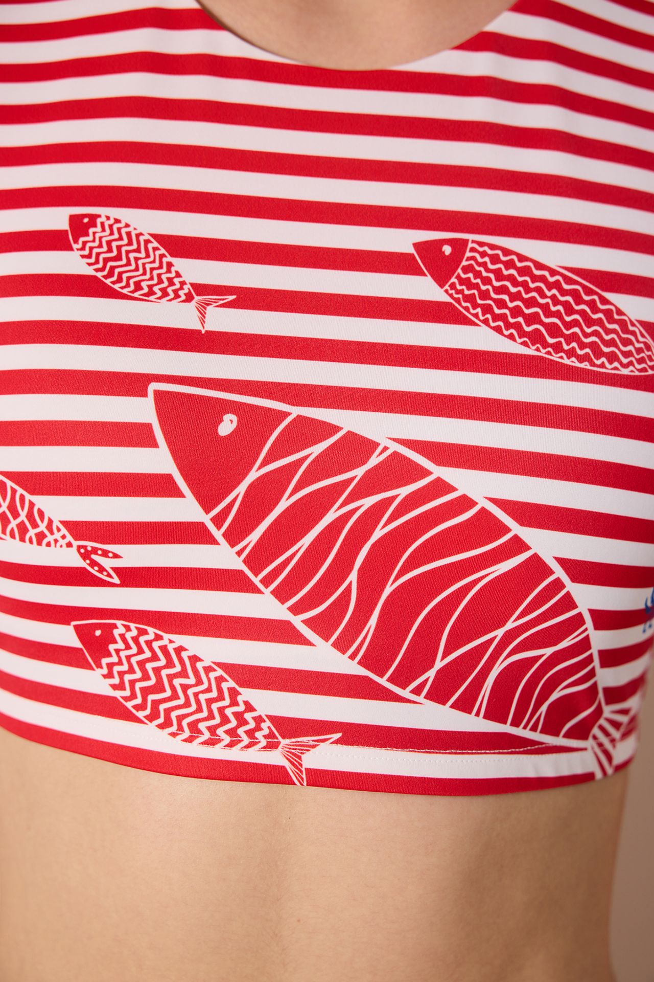 PENTI Finy Tee Striped Bikini Top