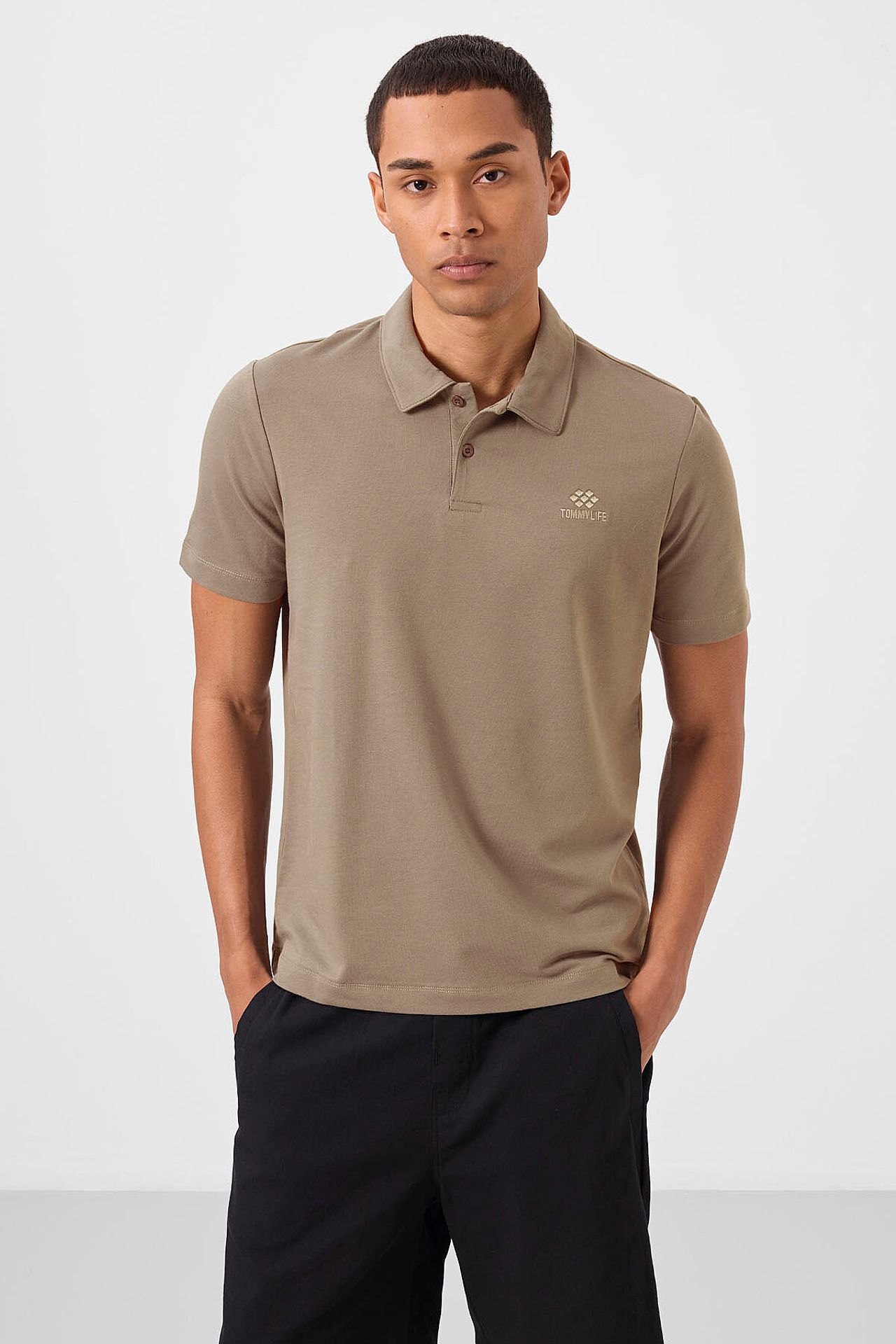 TOMMY Men's Cotton Elastane Polo T-Shirt 1