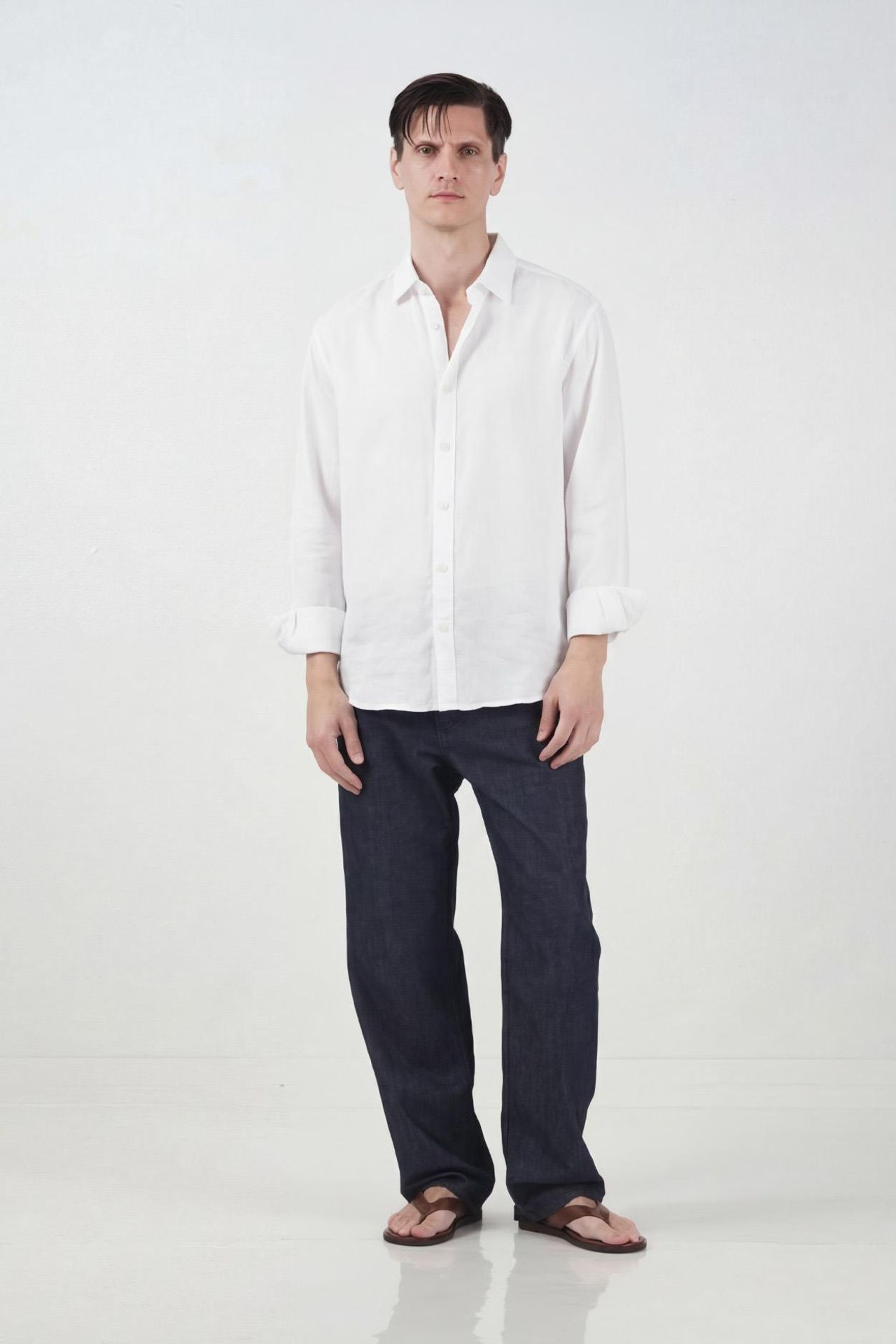 GIESTO Oversized Button Up Shirt with Shirt Collar 1
