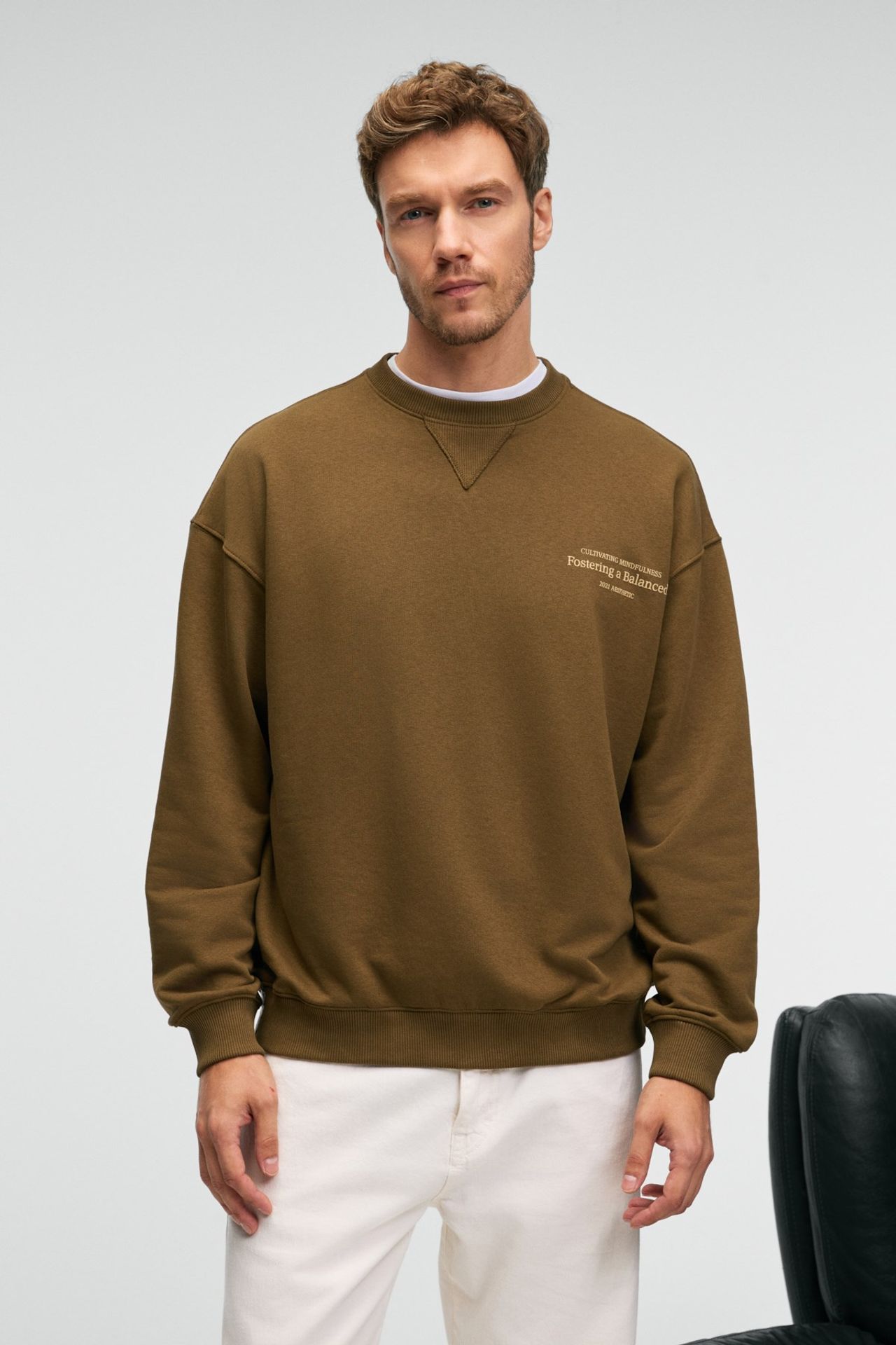 GRIMELANGE Fitilli Bisiklet Yaka Sweatshirt 6