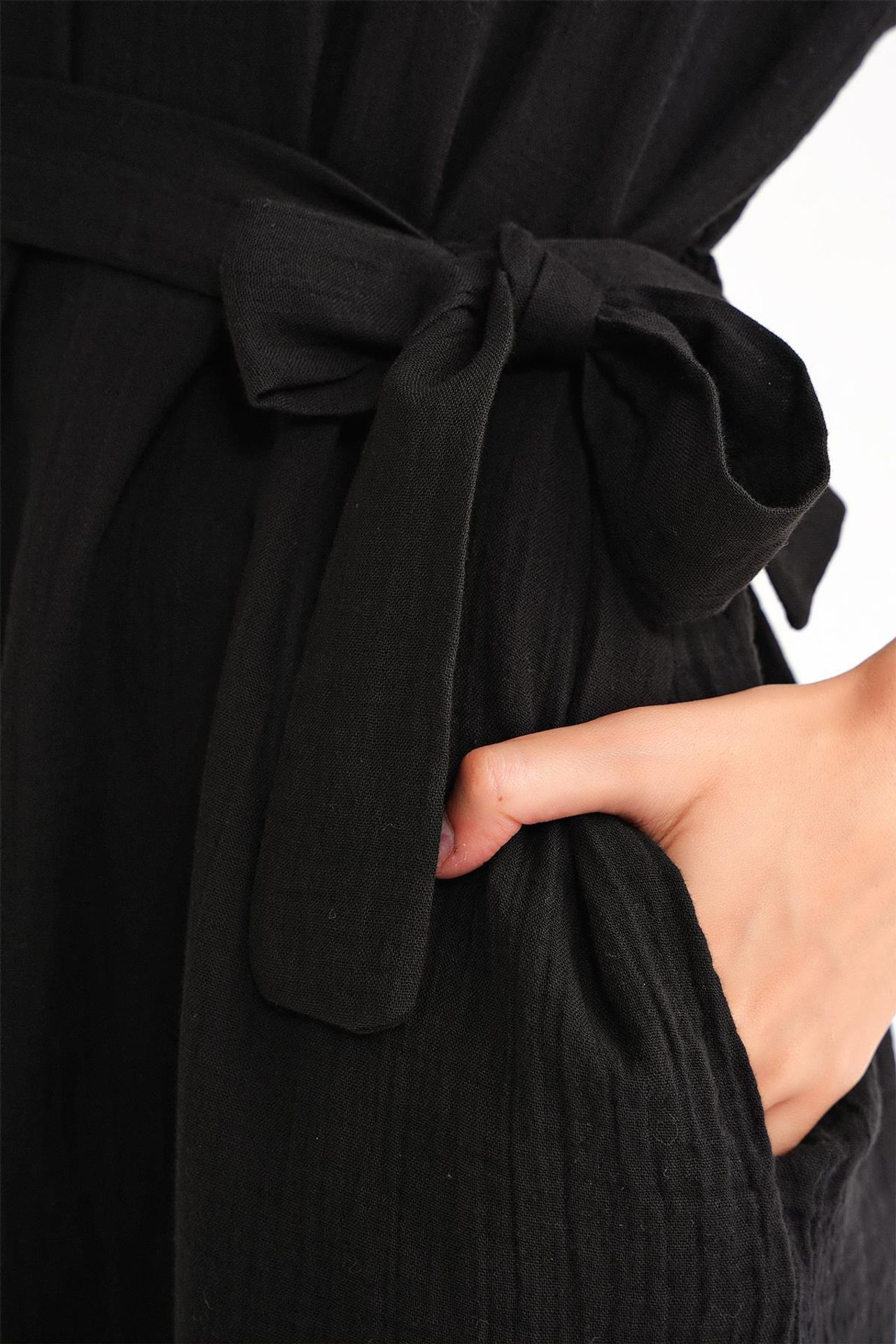 Mixray Belted Short-Sleeve Midi Dress 5