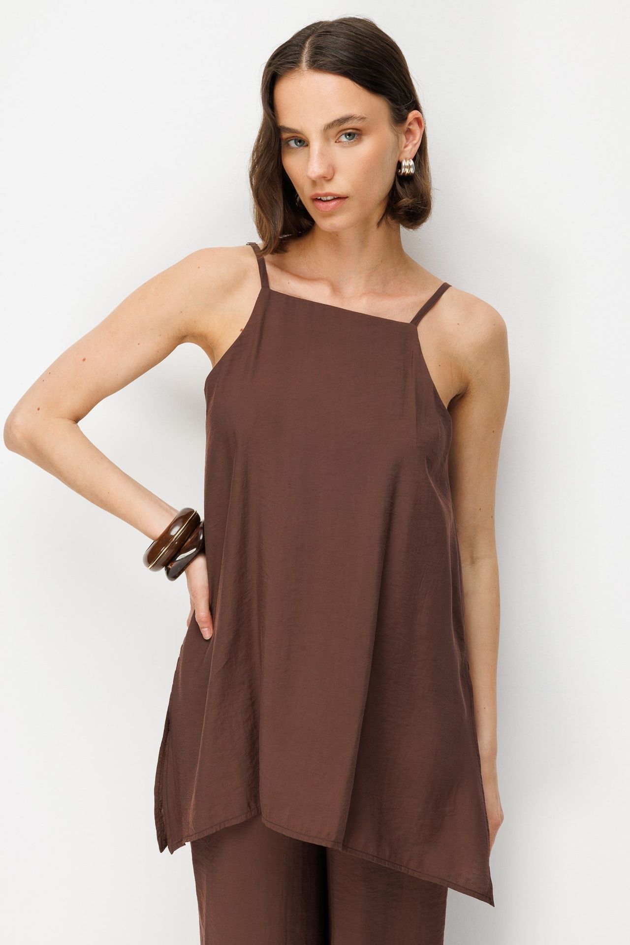 MIXRAY Geniş Paça Halter Tulum 5
