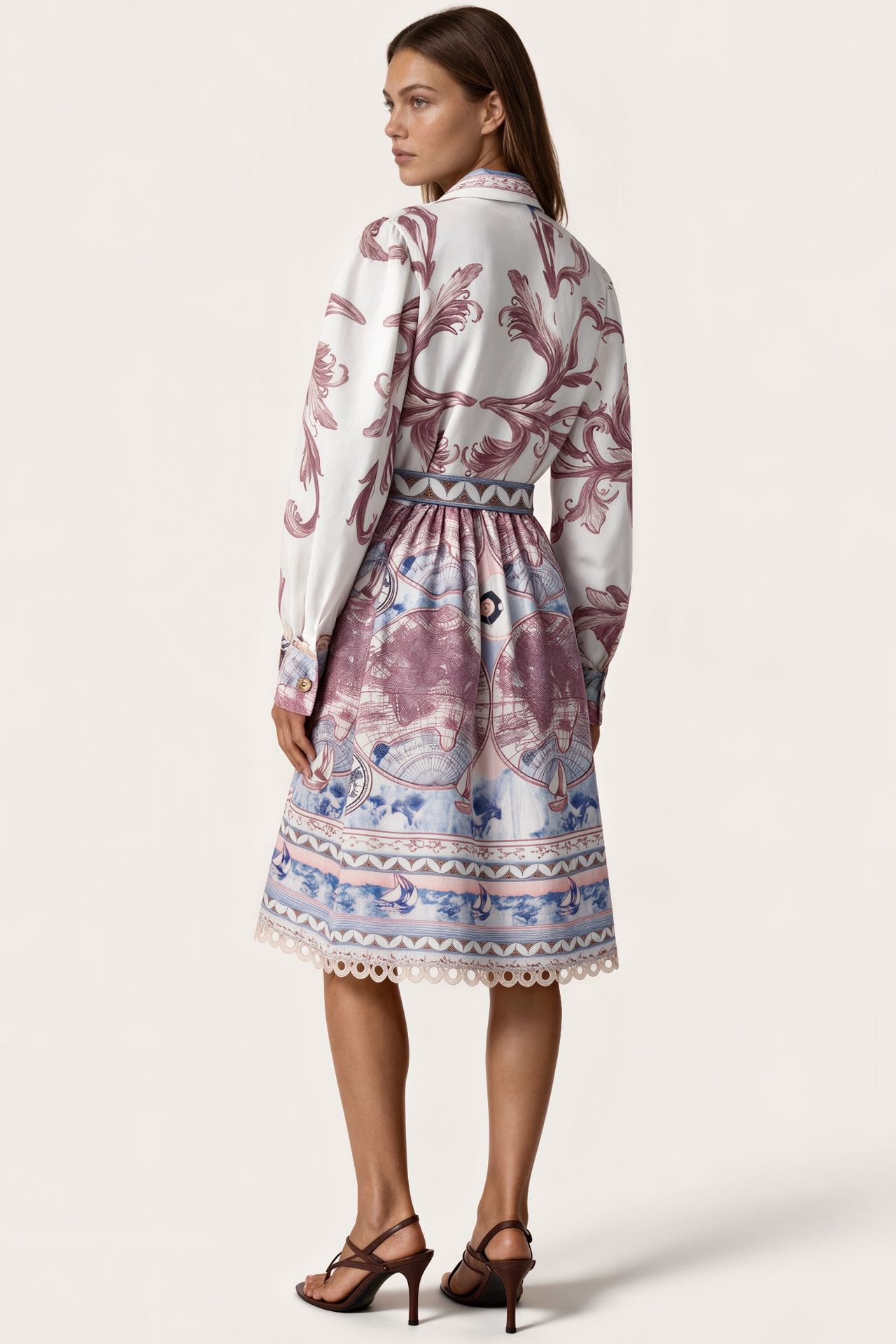 MSN Geometric Belted Shirt Dress 2